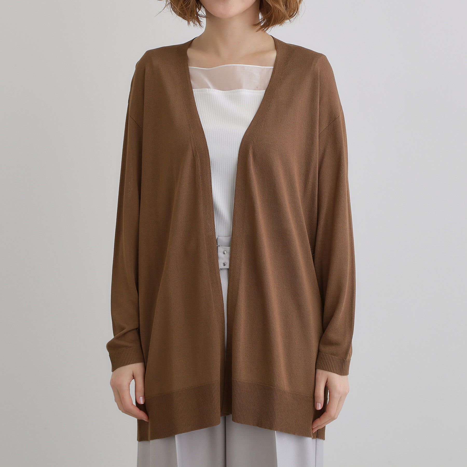 grove「【接触冷感/UVカットetc】夏に嬉しい機能付き！ベーシックロングカーディガン」|カーディガン|