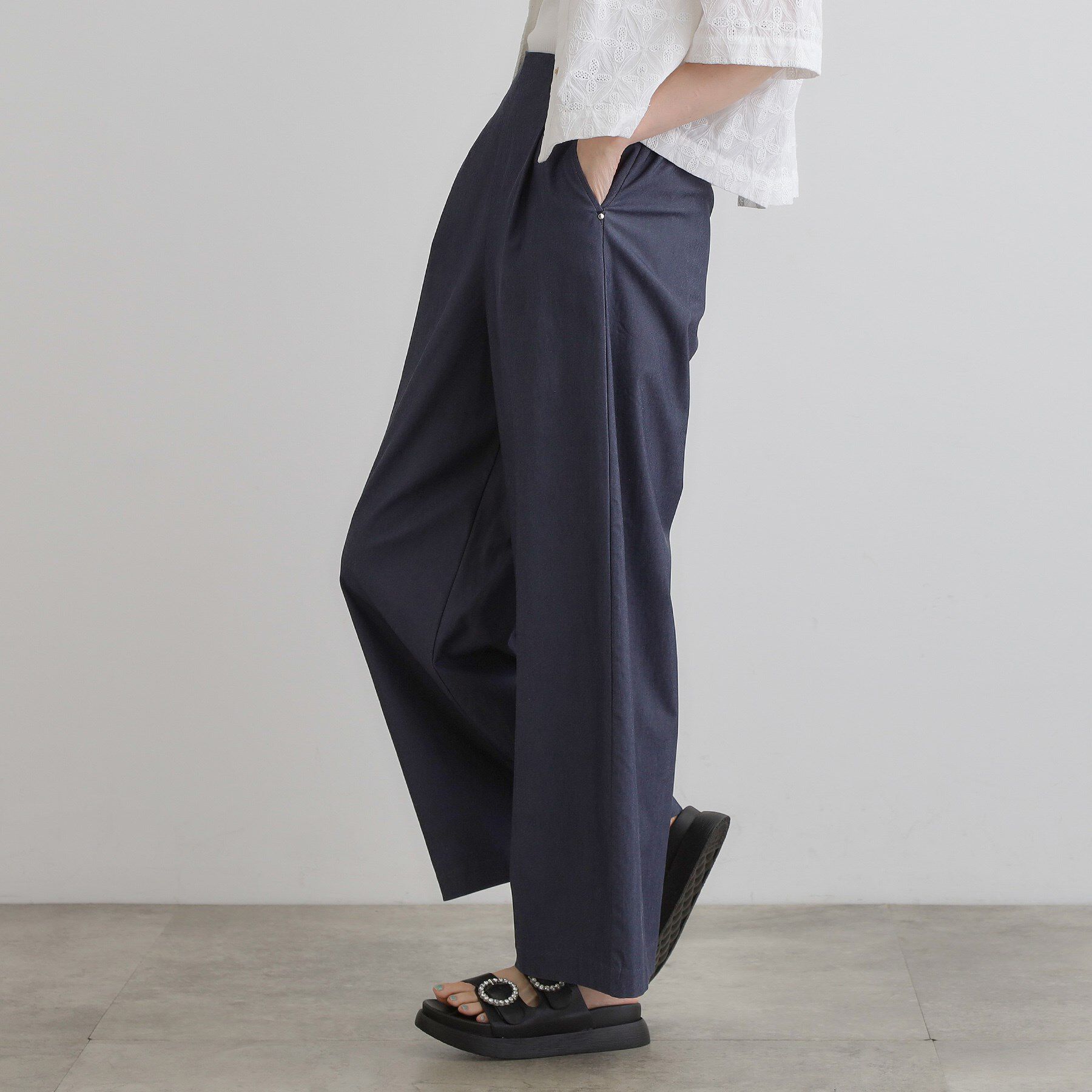 grove「高身長さん向け＋10cm【接触冷感】サマーハイパーストレッチワイドパンツ」|その他|