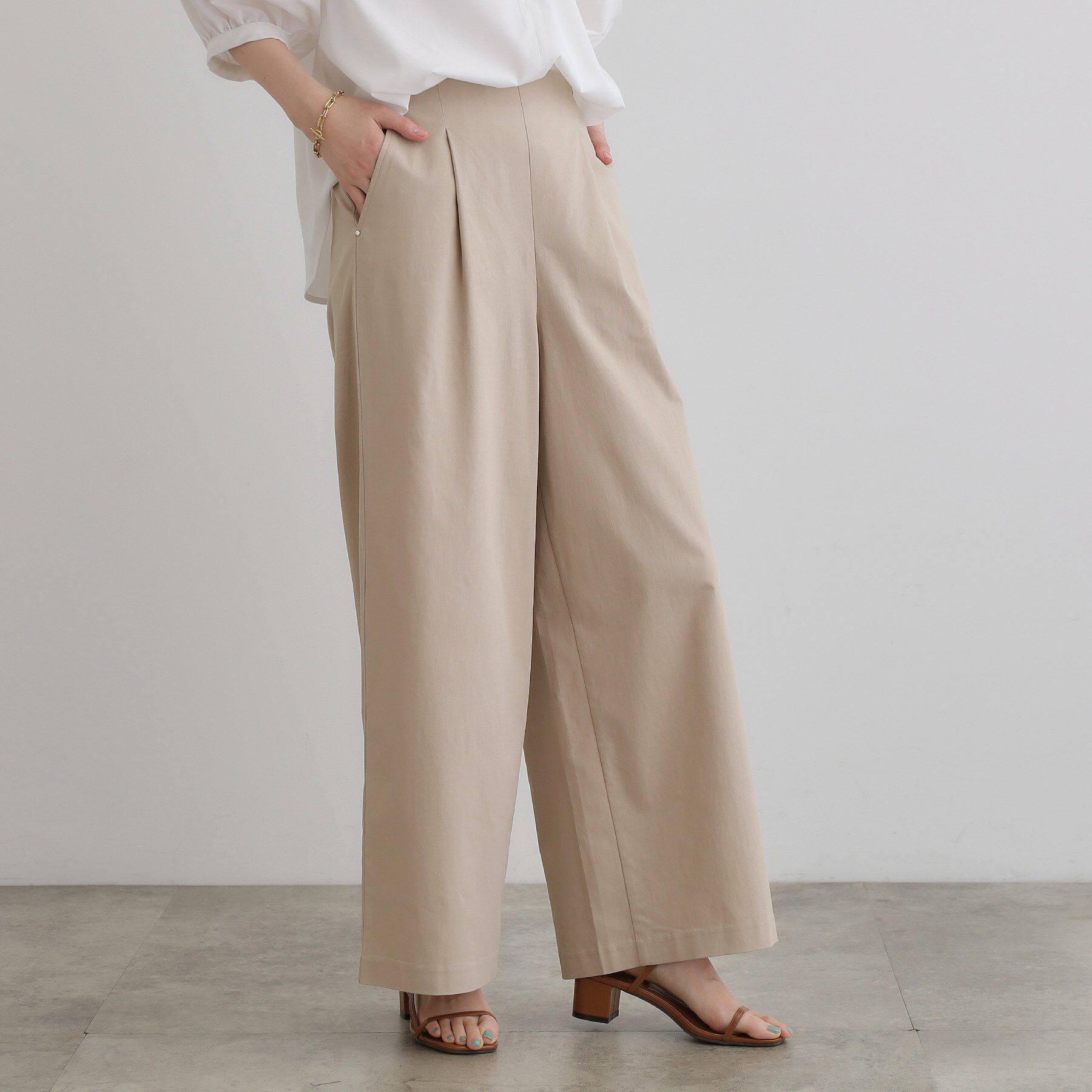 grove「高身長さん向け＋10cm【接触冷感】サマーハイパーストレッチワイドパンツ」|その他|