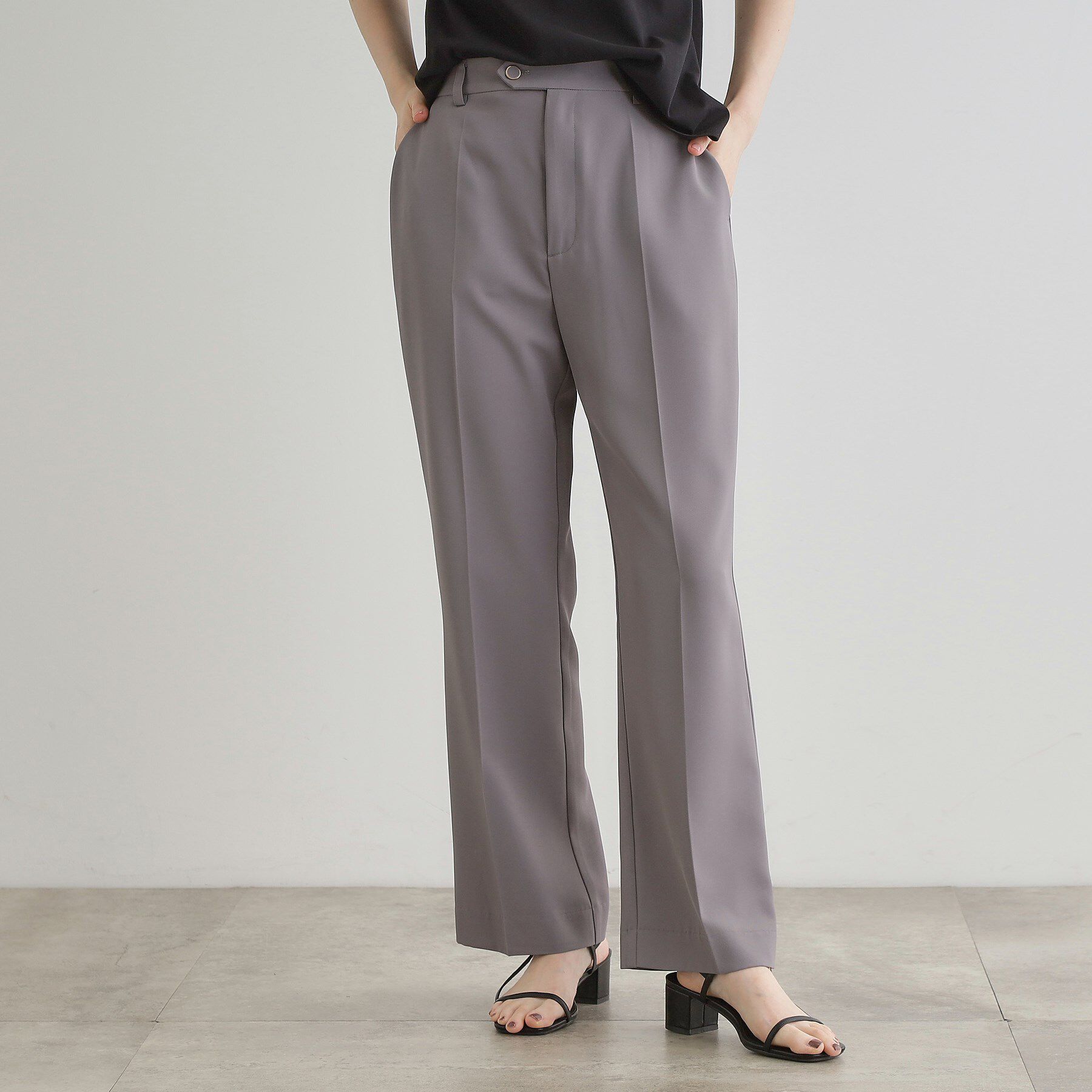 grove「ひんやり、すらり。夏の美シルエット ドレープストレートパンツ」|その他|