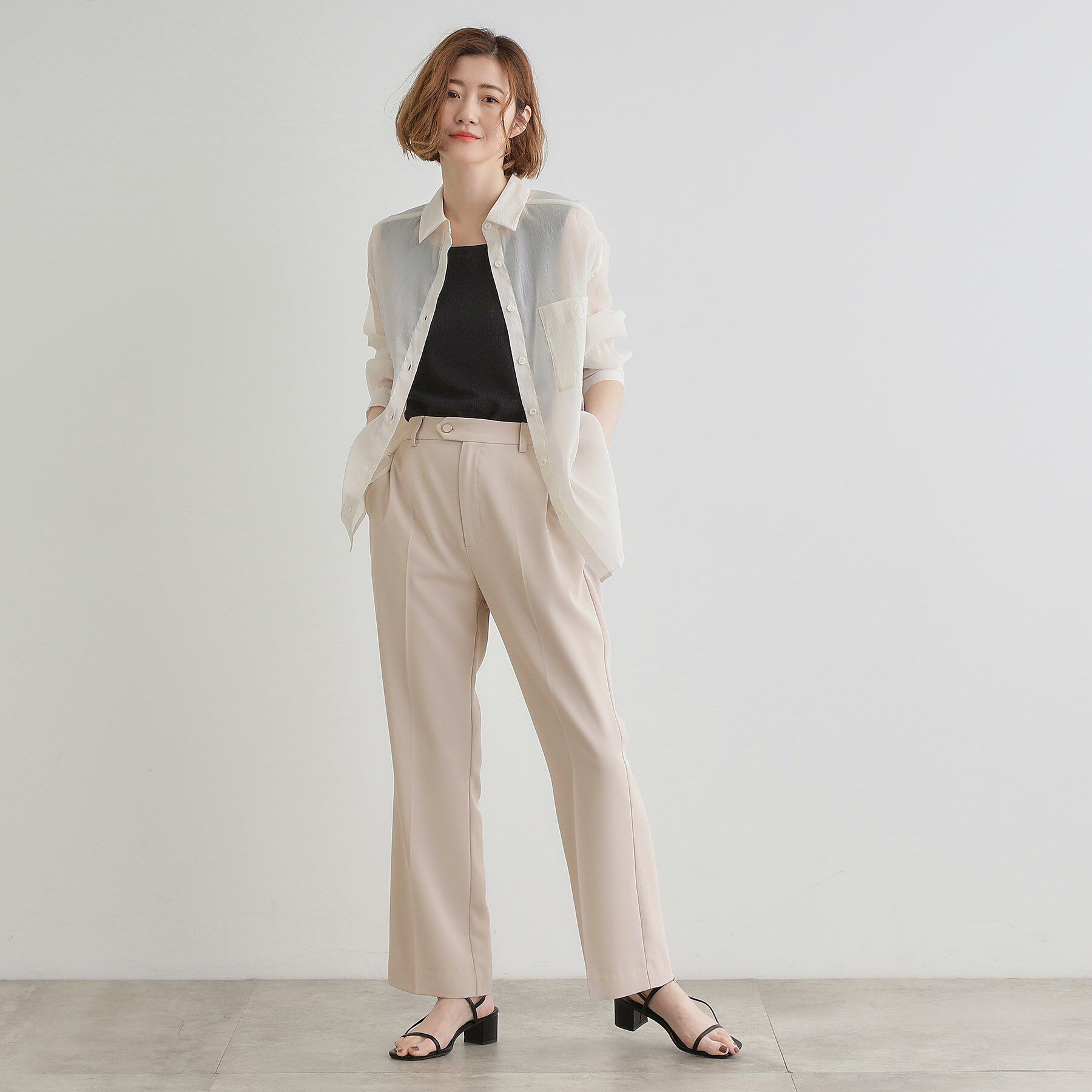 grove「ひんやり、すらり。夏の美シルエット ドレープストレートパンツ」|その他|