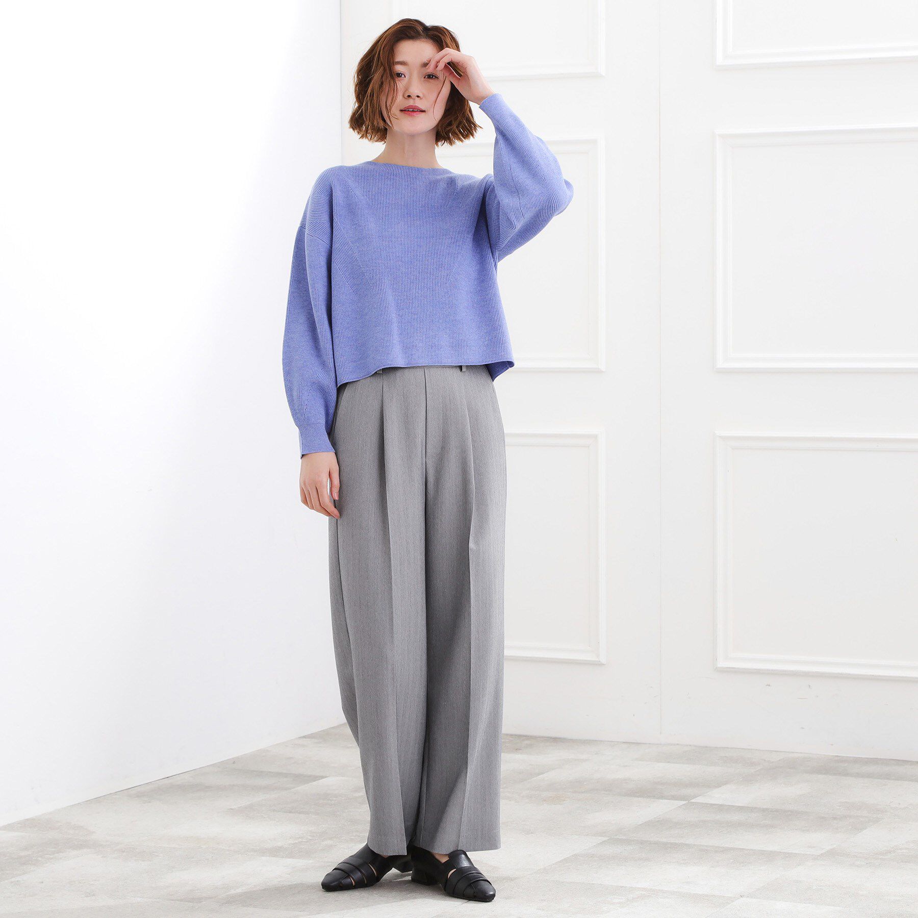 grove「スタイリングが上品に決まる、ウールライクワイドパンツ」|その他|