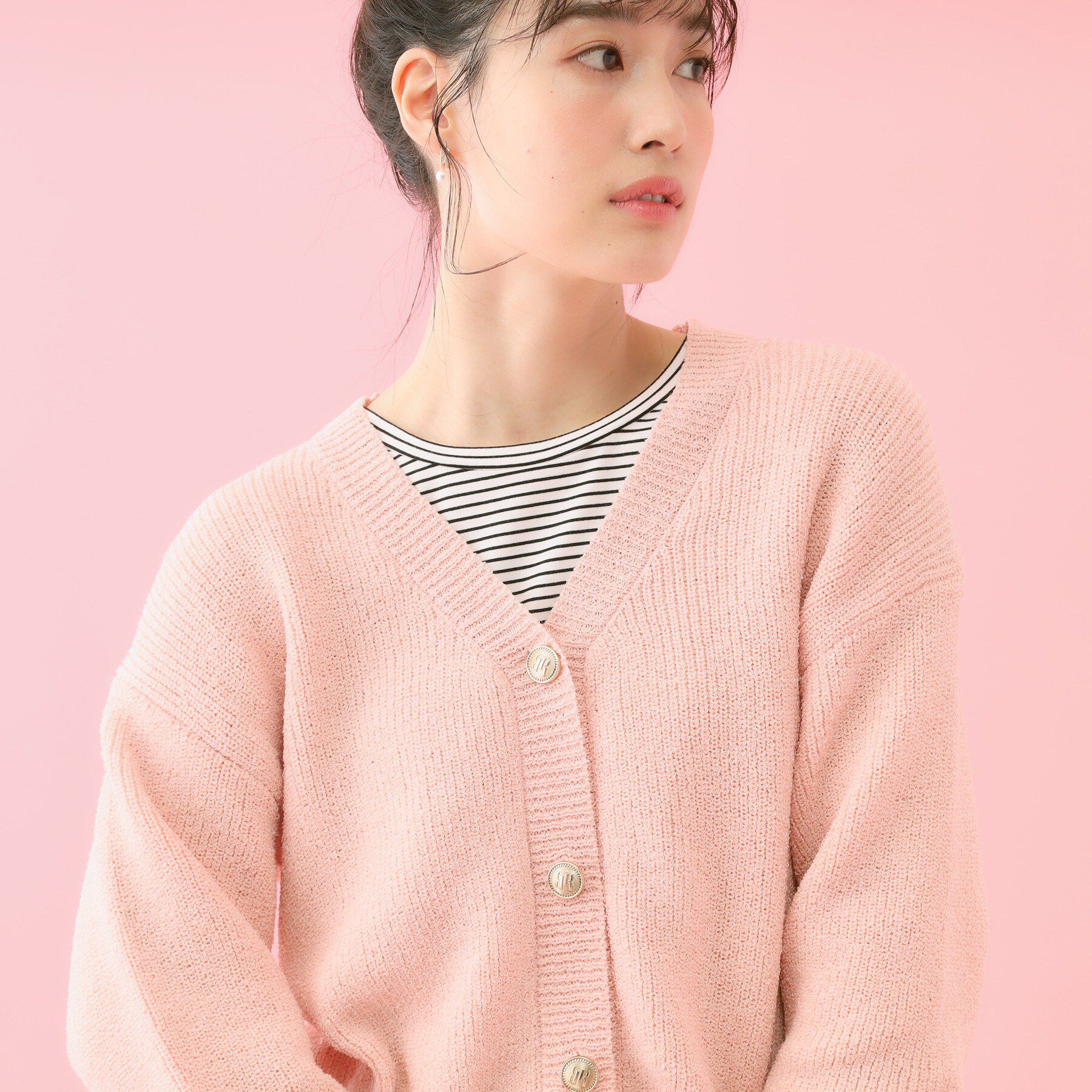 grove「【コラボITEM】Philly Chocolate ブークレカーディガン」|カーディガン|