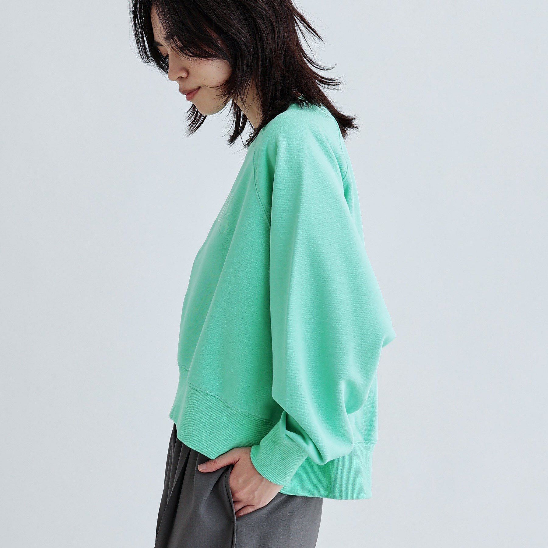 GALLEST「ラウンドヘム裏毛ロゴトップス」|パーカー|