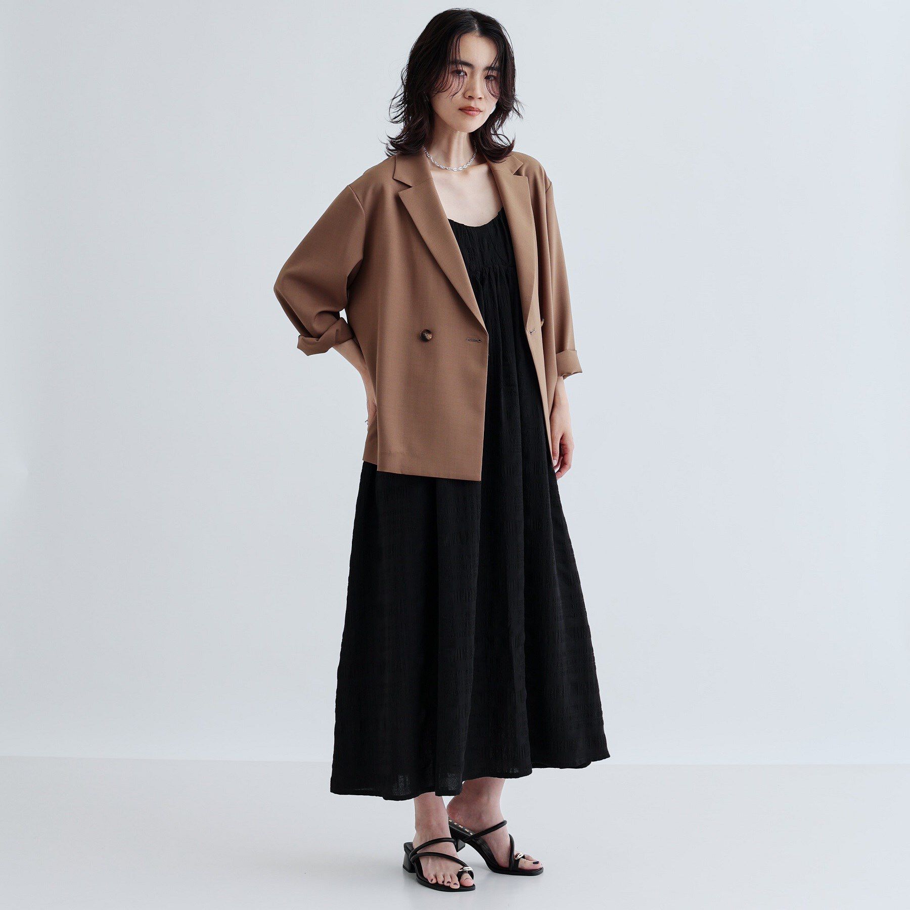 GALLEST「【セットアップ可】モードフィットダブルボタンジャケット【カセット服/オケージョン/通勤】」|テーラードジャケット|