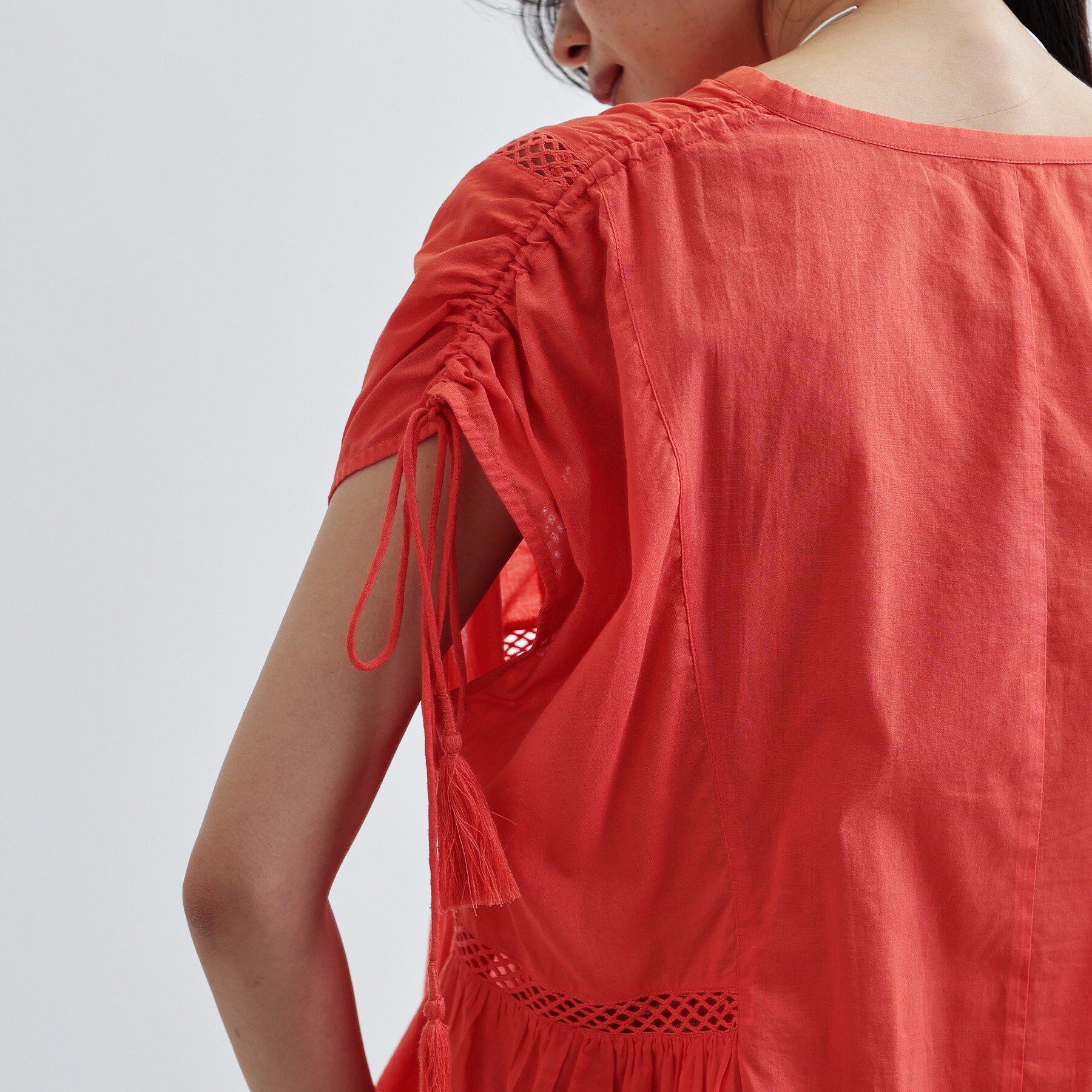 GALLEST「シャーリングスリーブコットンブラウス」|シャツ・ブラウス|