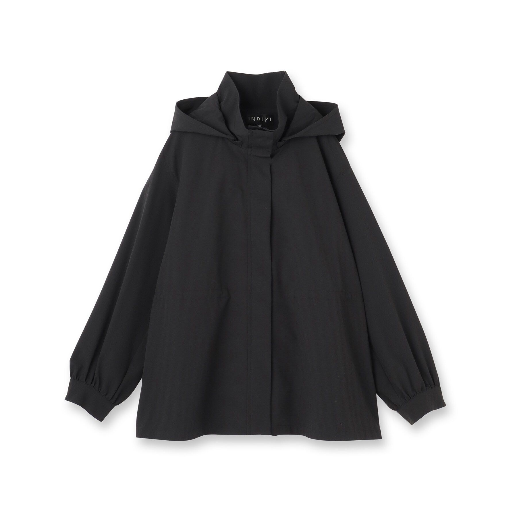 INDIVI「【撥水／フード取外し可】凹凸素材ブルゾン」|ブルゾン・スタジャン|