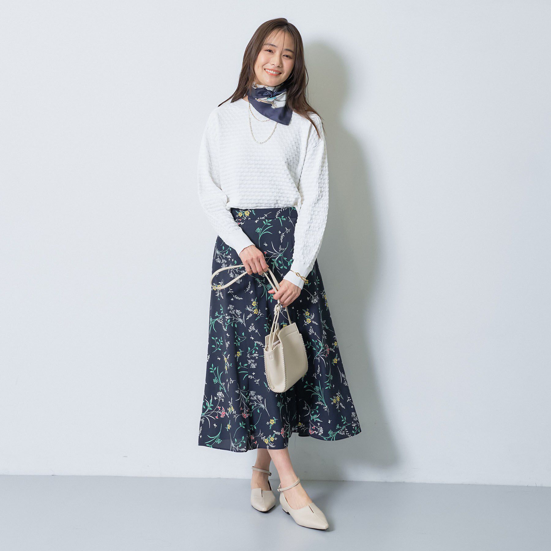 INDIVI「【洗える／凹凸編み】ジャカードニット」|ニット・セーター|