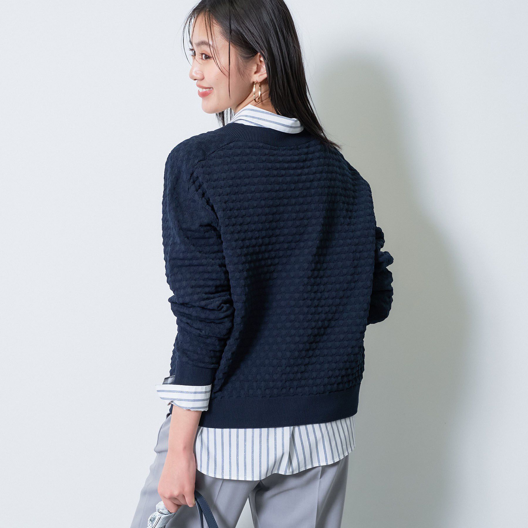 INDIVI「【洗える／凹凸編み】ジャカードニット」|ニット・セーター|