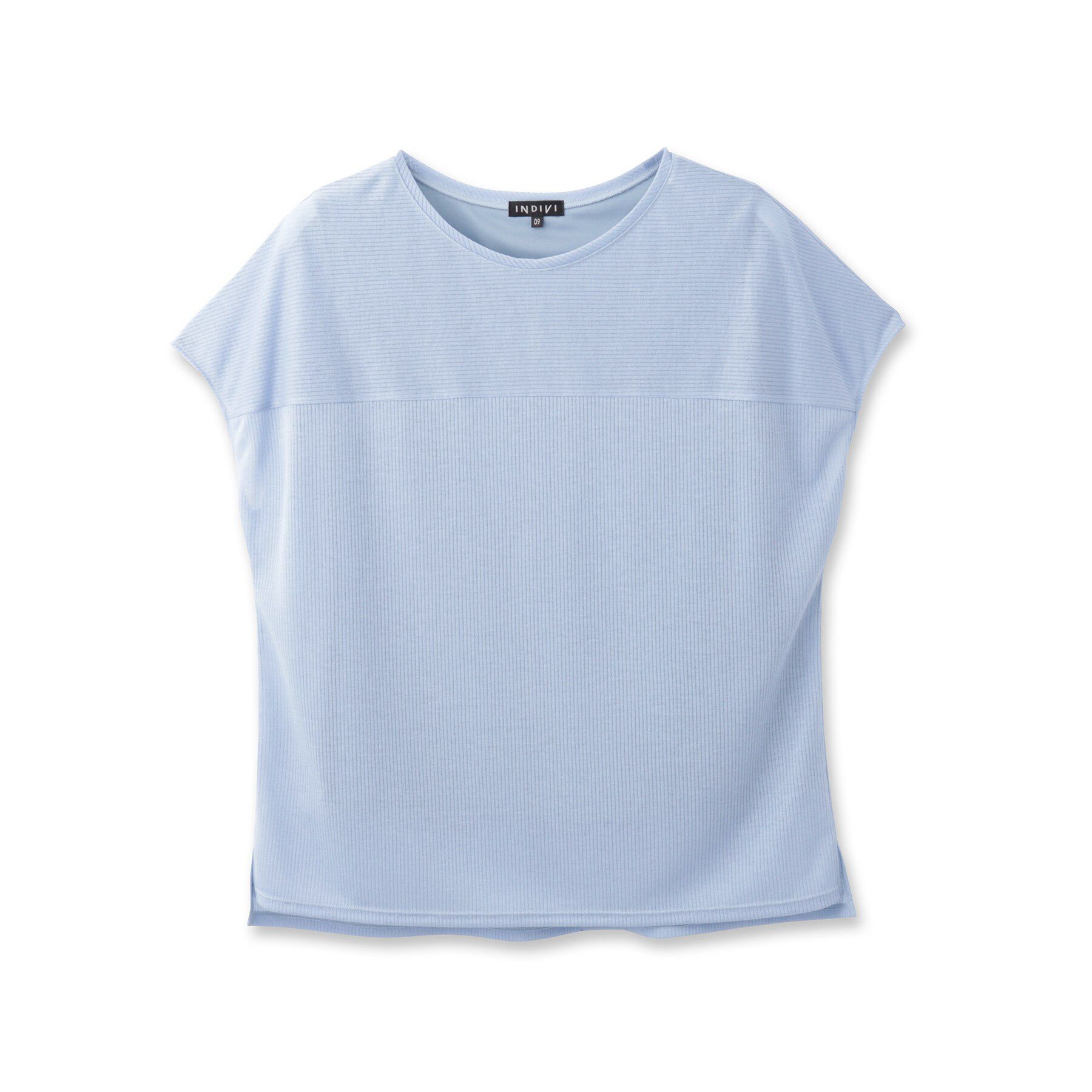 INDIVI「【洗える／アンサンブル可能】シアースストライプトップス」|Tシャツ・カットソー|