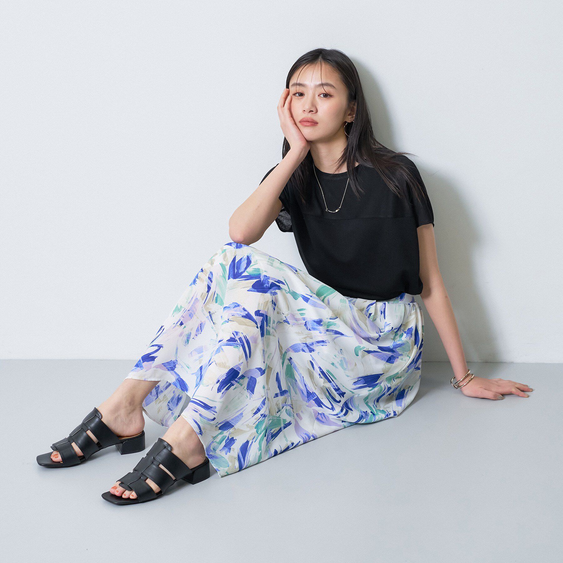 INDIVI「【洗える／アンサンブル可能】シアースストライプトップス」|Tシャツ・カットソー|