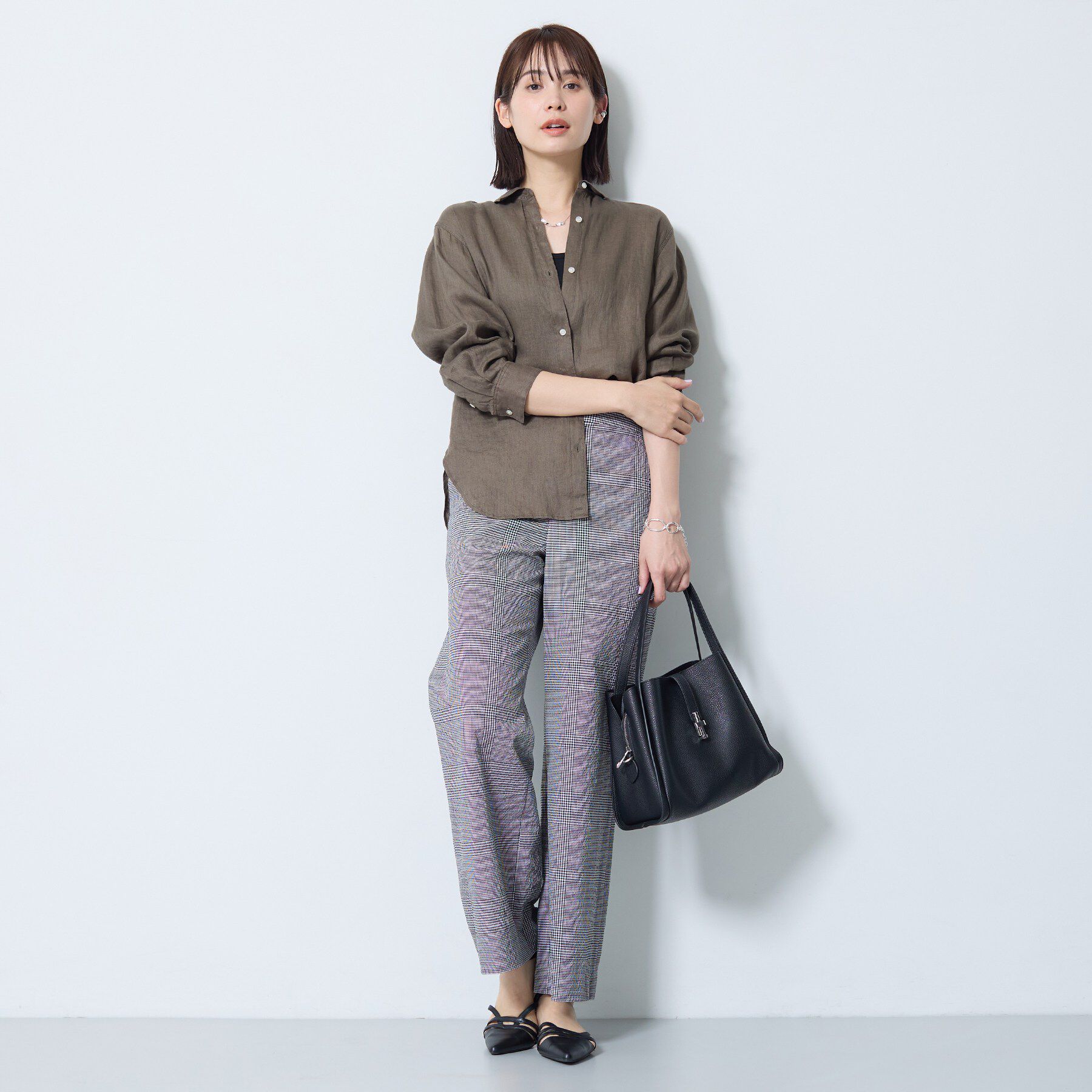 INDIVI「【接触冷感／2WAY】カシュクールリネンシャツ」|シャツ・ブラウス|