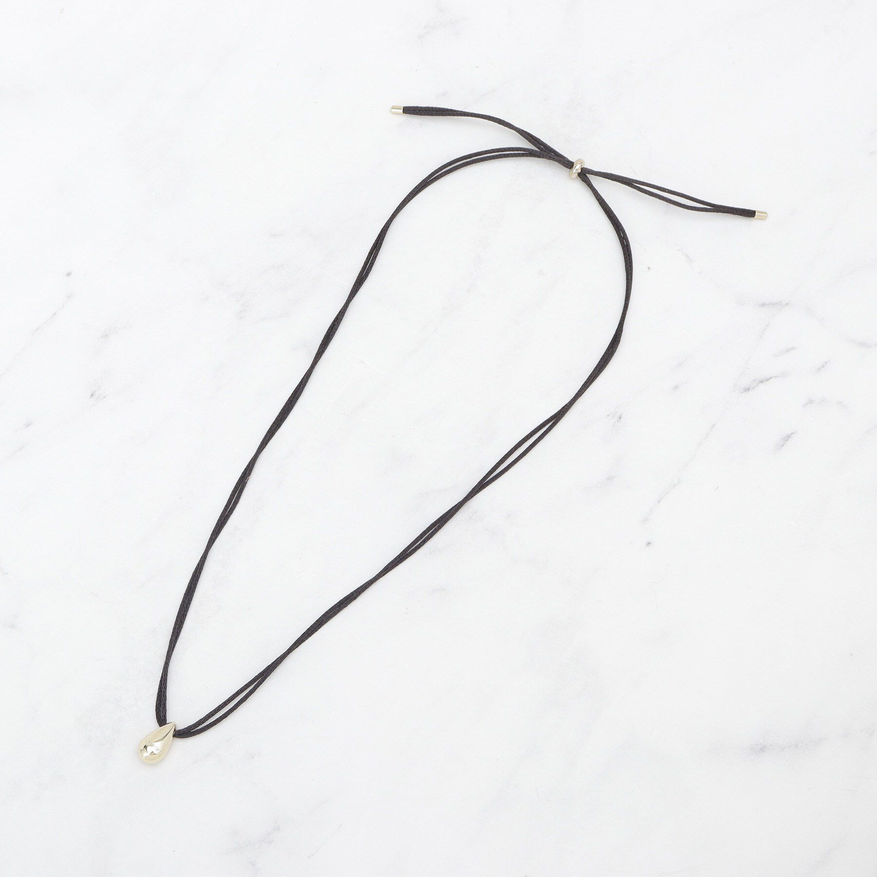 INDIVI「【長さ調整自由】2連コード ドロップトップネックレス」|ネックレス|