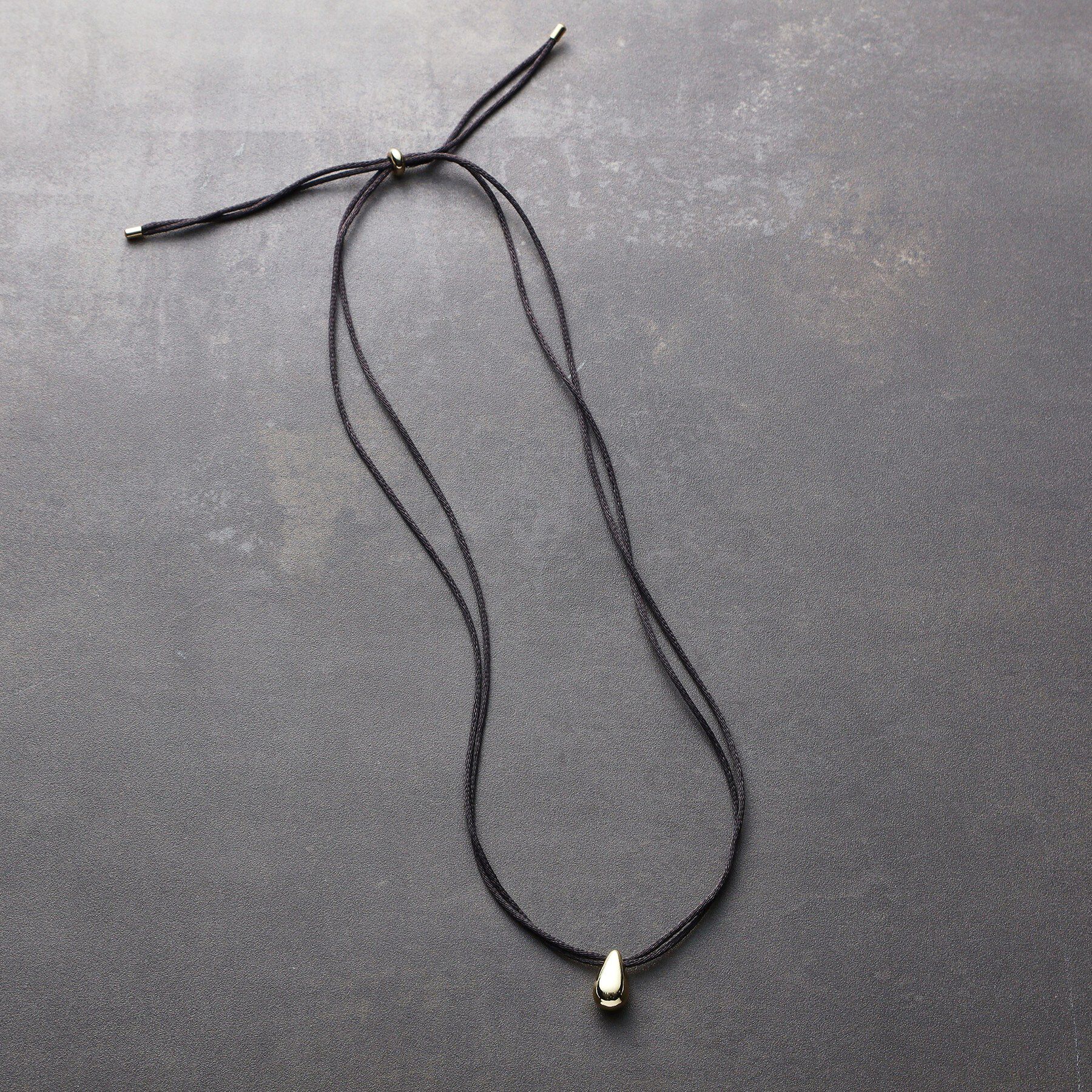 INDIVI「【長さ調整自由】2連コード ドロップトップネックレス」|ネックレス|ゴールド(007)