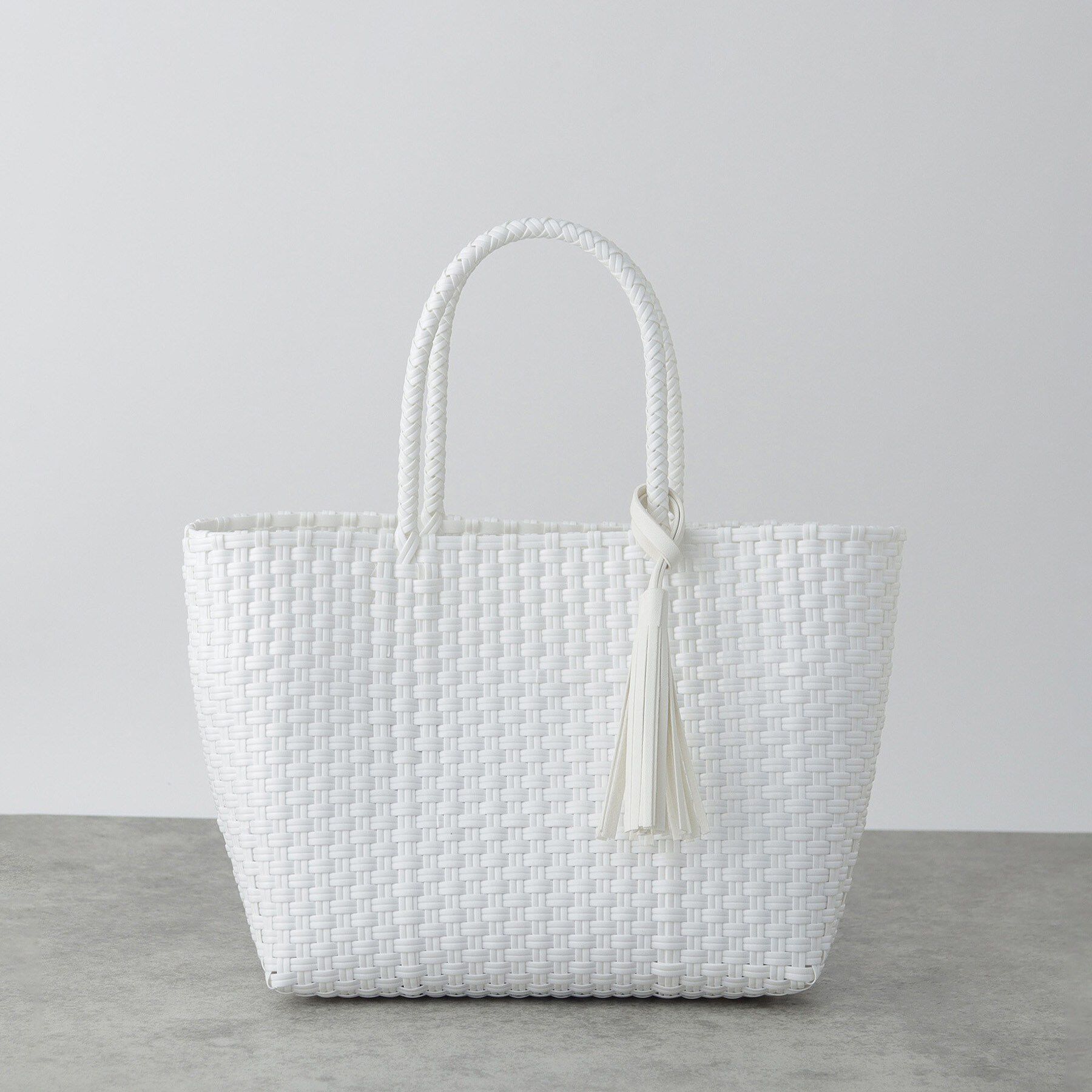 GALLEST「タッセル付きメルカドバッグ」|トートバッグ|ホワイト(001)
