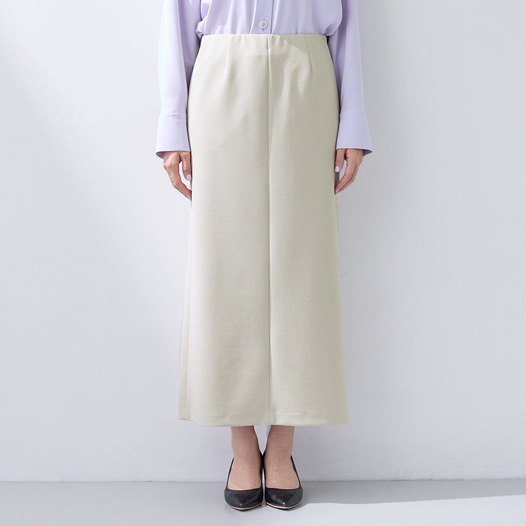 INDIVI「【洗える／Iライン】ジャージスカート」|スカート|