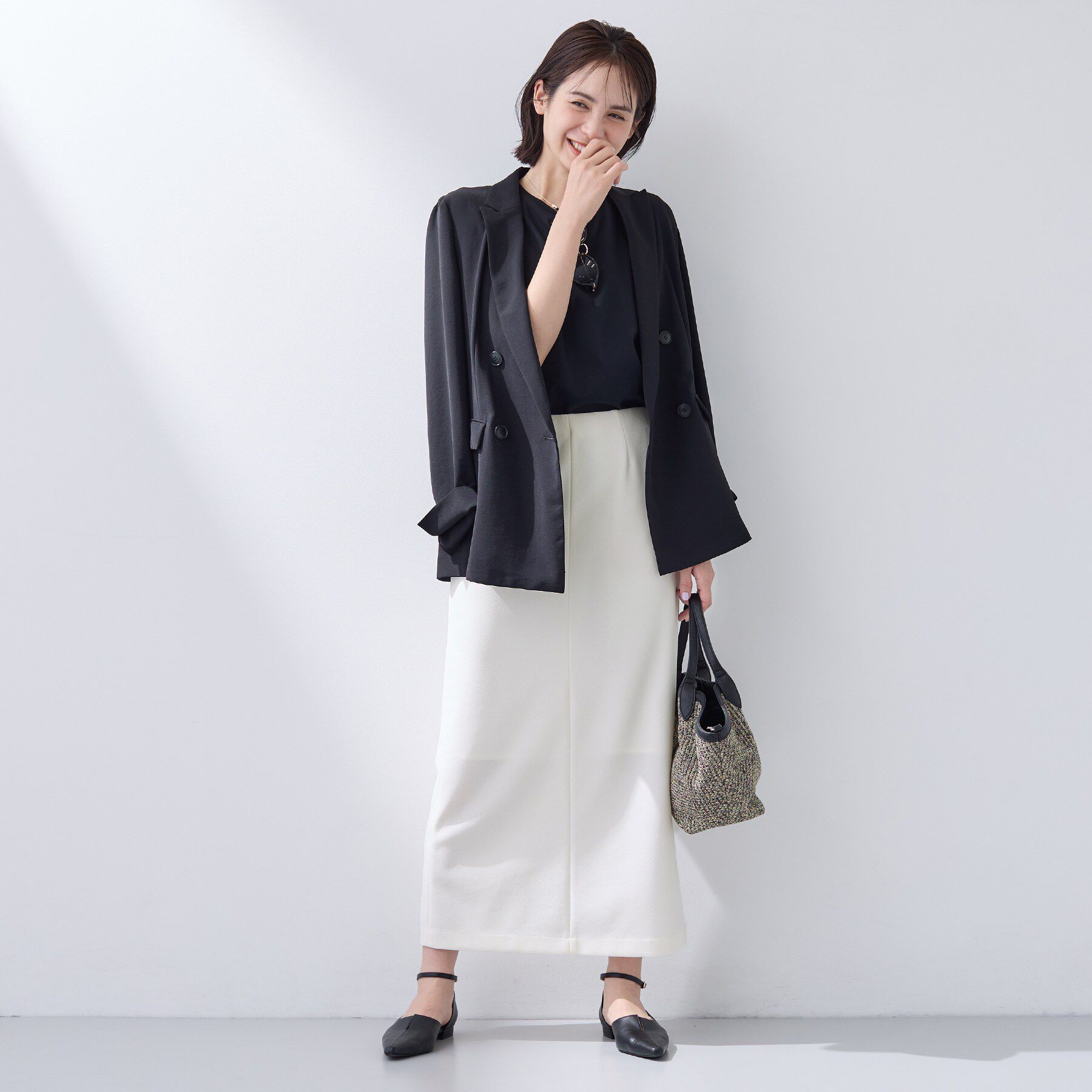 INDIVI「【洗える／Iライン】ジャージスカート」|スカート|