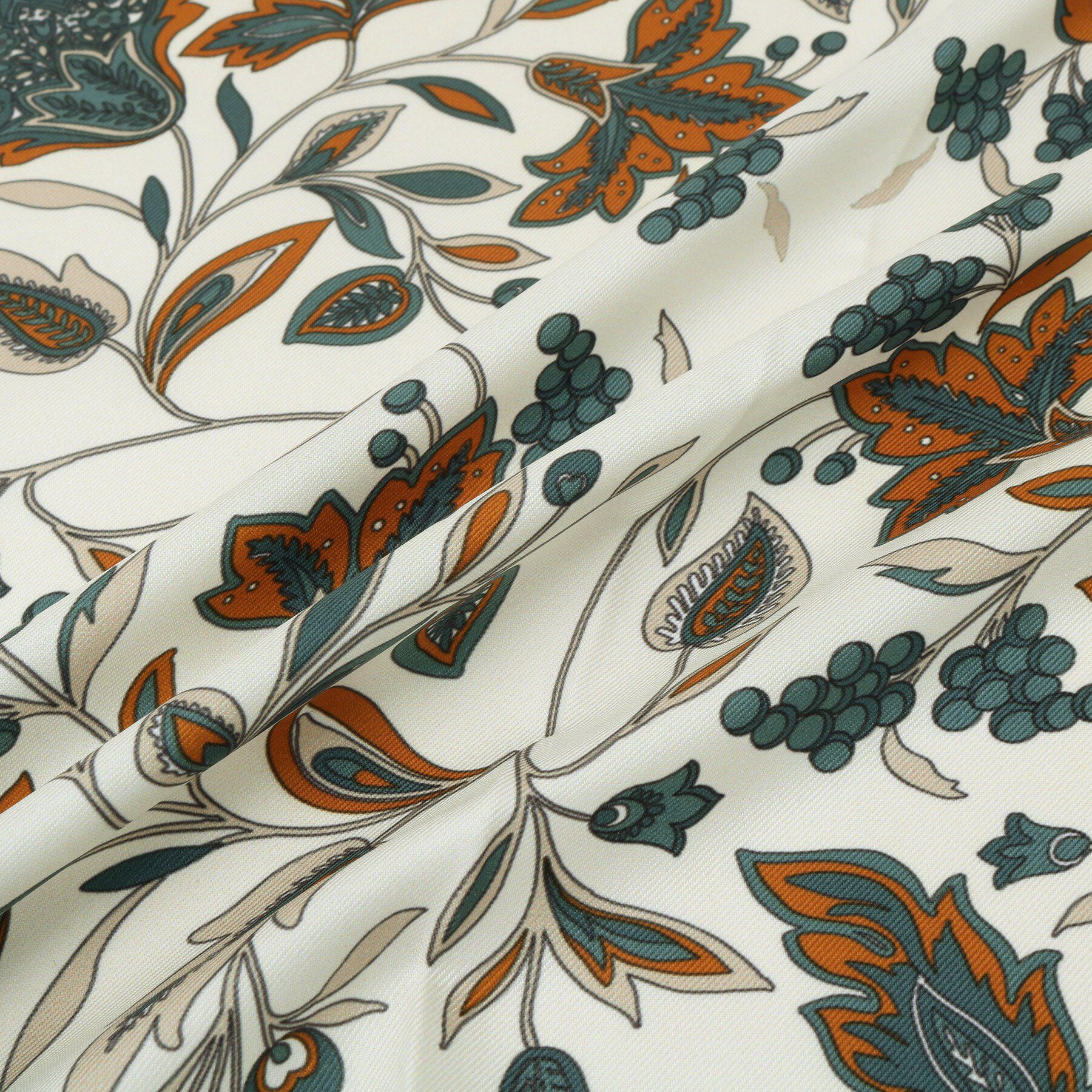 INDIVI「【60cm四方】リーフ柄スカーフ」|バンダナ・スカーフ|