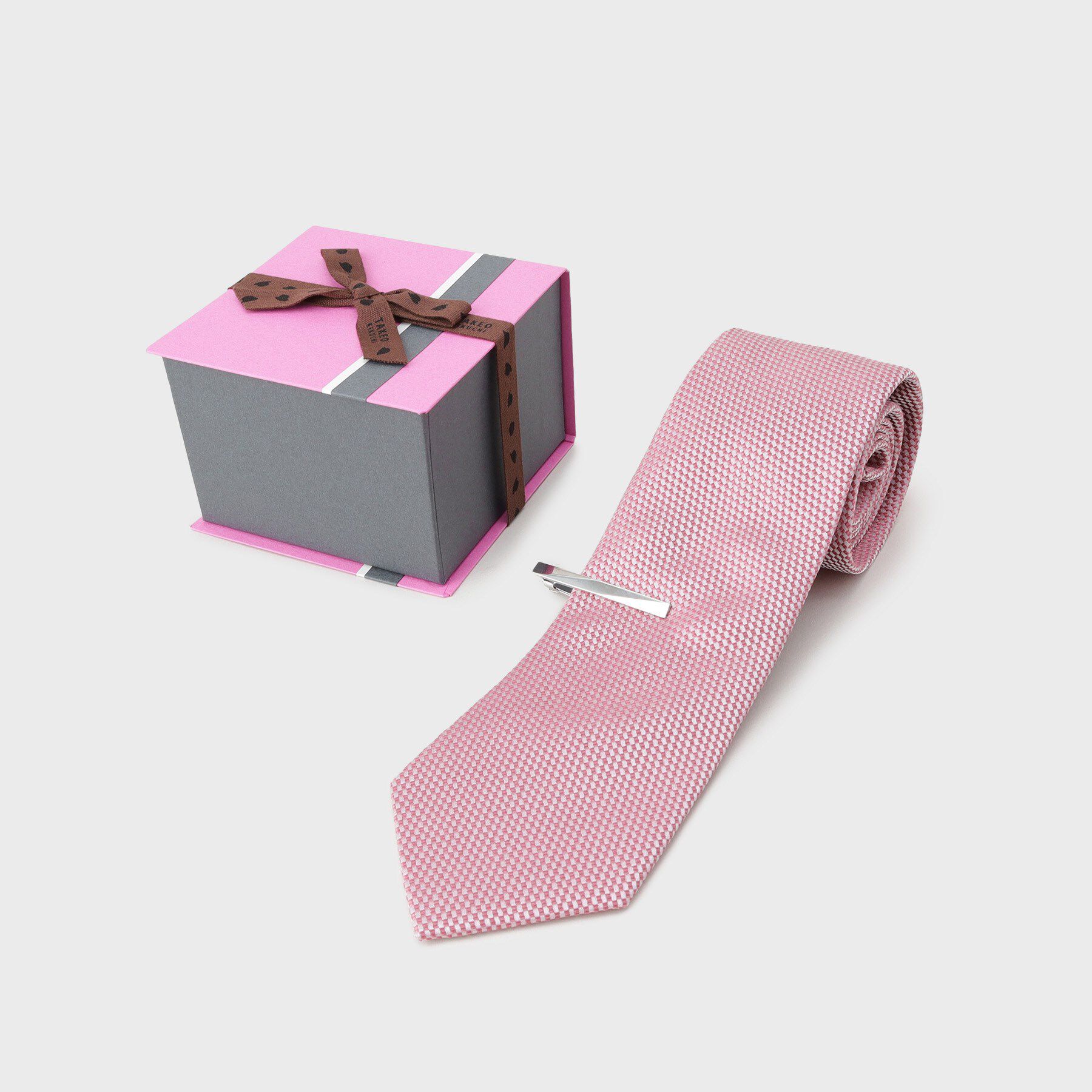 TAKEO KIKUCHI「【BOXセット】ベーシック メランジ ネクタイ＆タイバー」|ネクタイ・蝶ネクタイ|