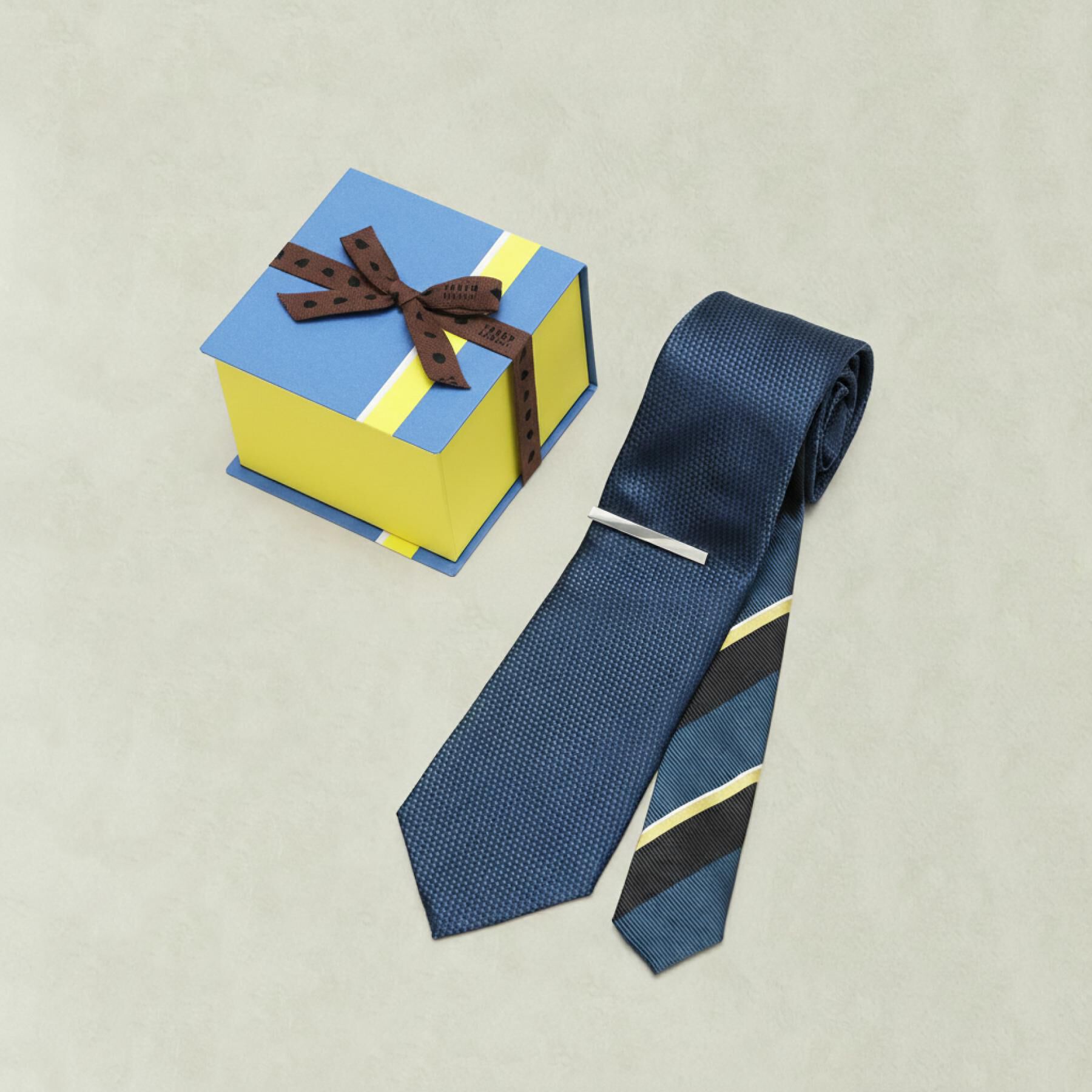 TAKEO KIKUCHI「【BOXセット】ベーシック メランジ ネクタイ＆タイバー」|ネクタイ・蝶ネクタイ|グリーン(022)