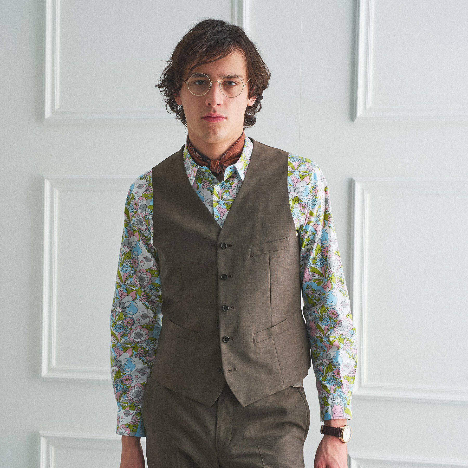 TAKEO KIKUCHI「【BOWLER HAT LABEL】TWトロピカルシャンブレー JAZZベスト」|スーツ|