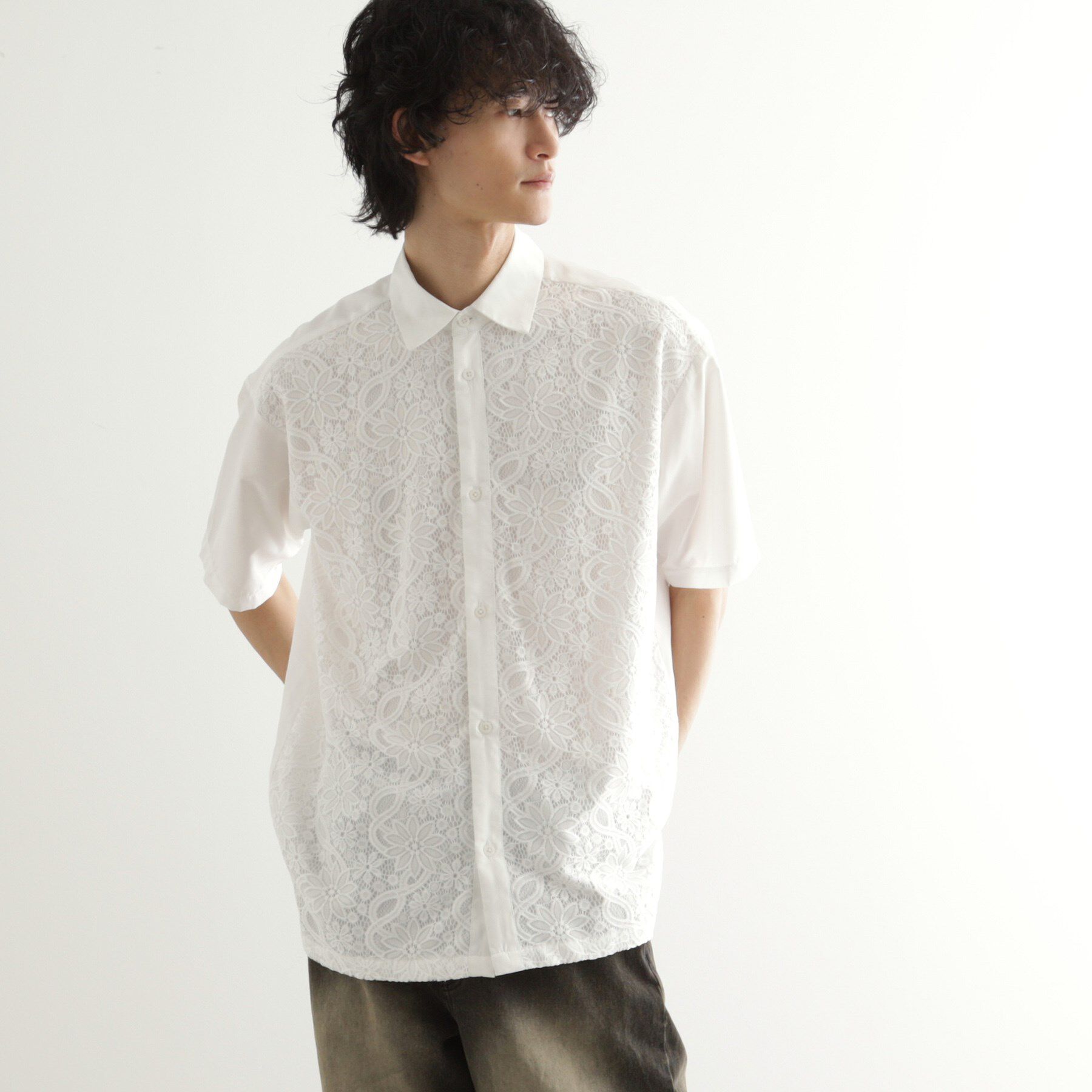 tk.TAKEO KIKUCHI「ボタニカルレースシャツ」|シャツ・ブラウス|