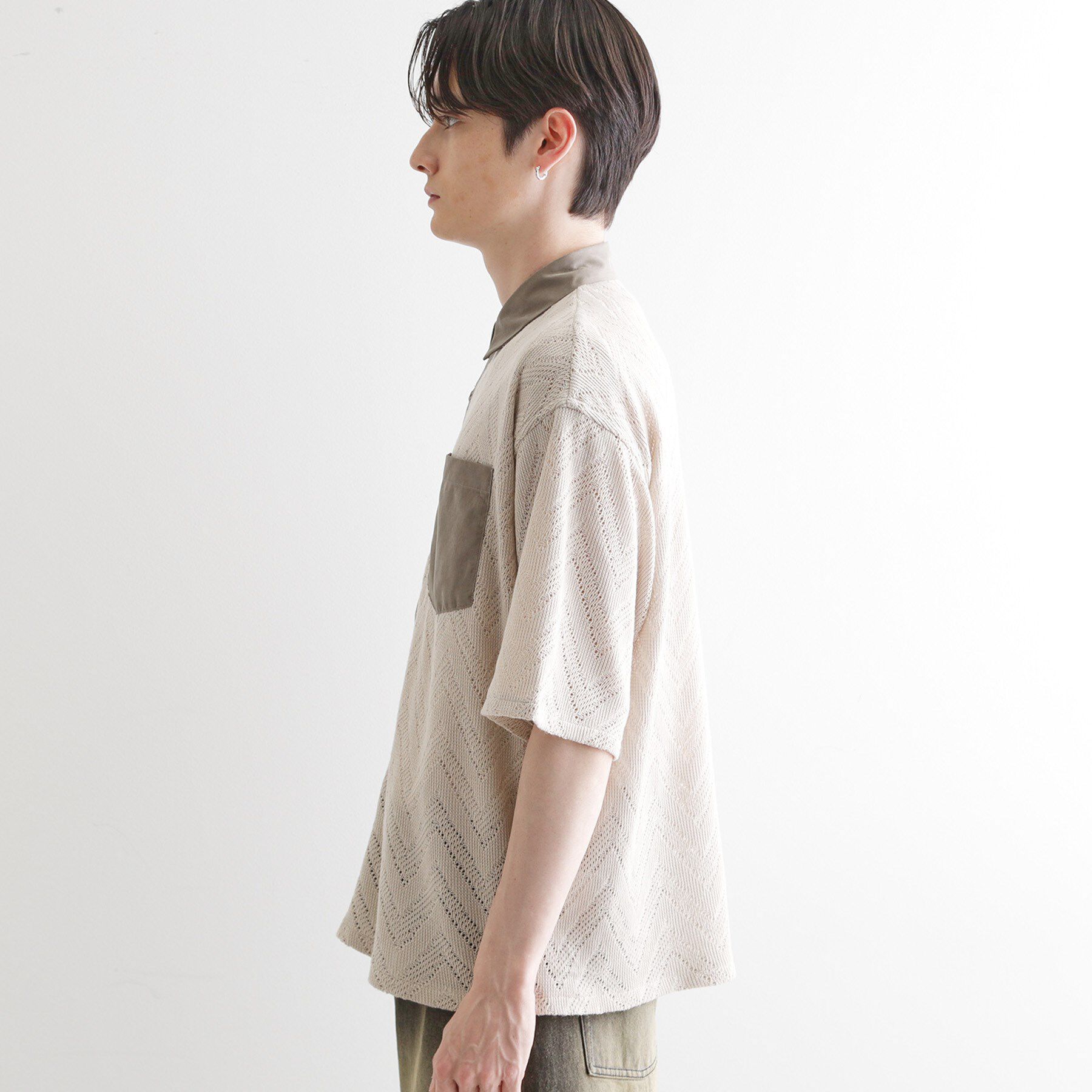 tk.TAKEO KIKUCHI「ダブルレース5分袖シャツ」|シャツ・ブラウス|