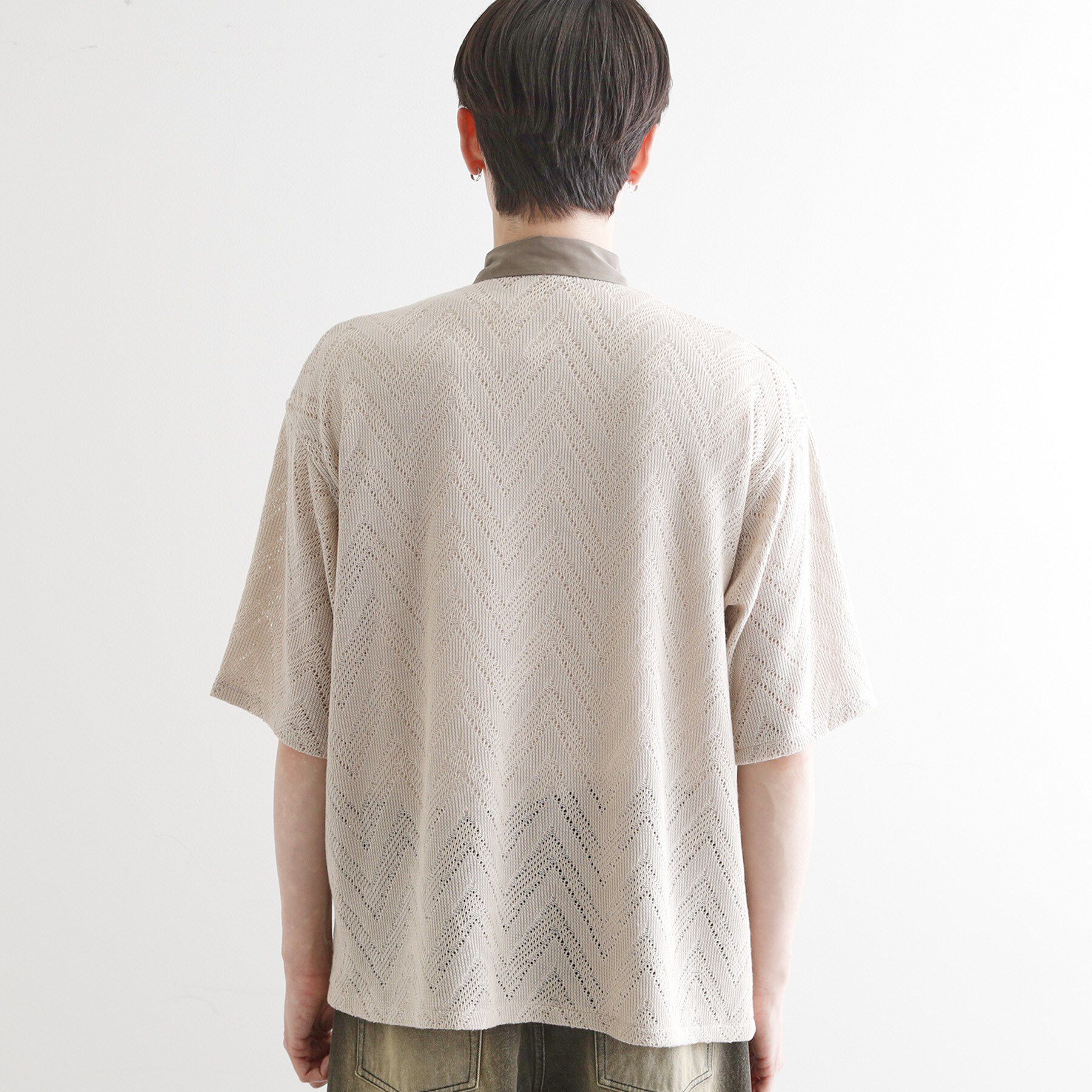 tk.TAKEO KIKUCHI「ダブルレース5分袖シャツ」|シャツ・ブラウス|