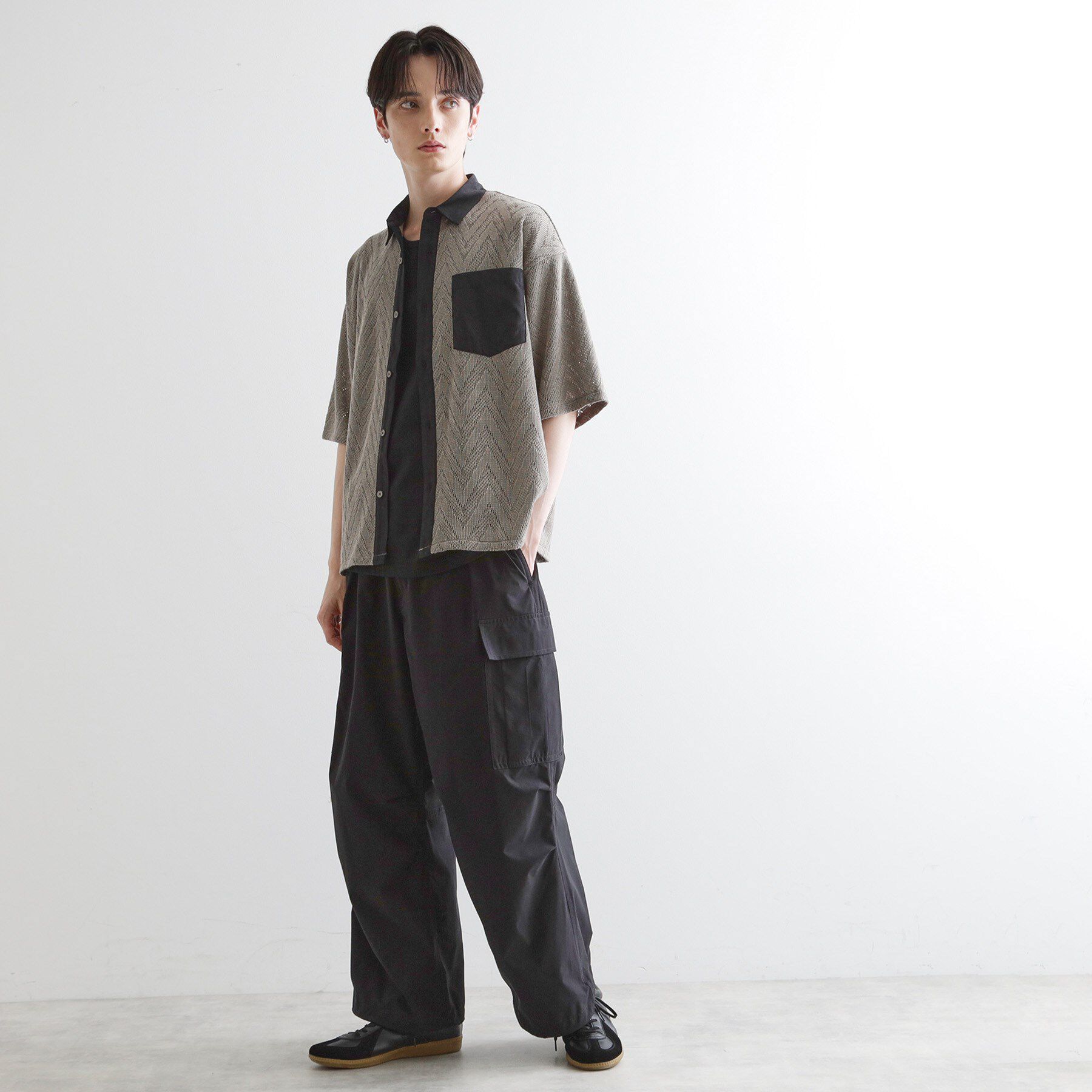tk.TAKEO KIKUCHI「ダブルレース5分袖シャツ」|シャツ・ブラウス|