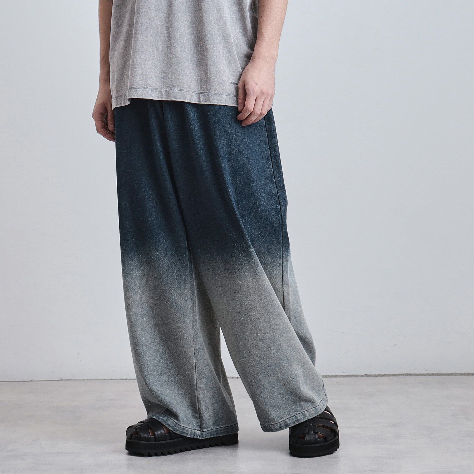 tk.TAKEO KIKUCHI「スーパーワイドバギーデニムパンツ」|デニム|