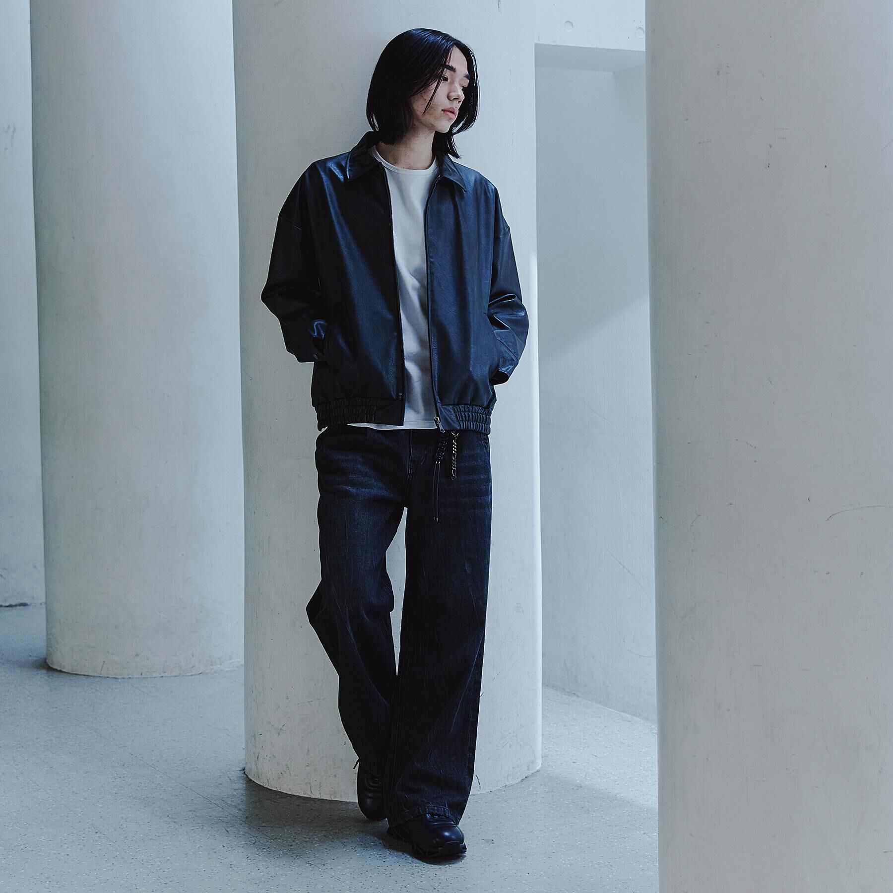 tk.TAKEO KIKUCHI「ヴィンテージライクドロップショルダージップブルゾン」|ブルゾン・スタジャン|