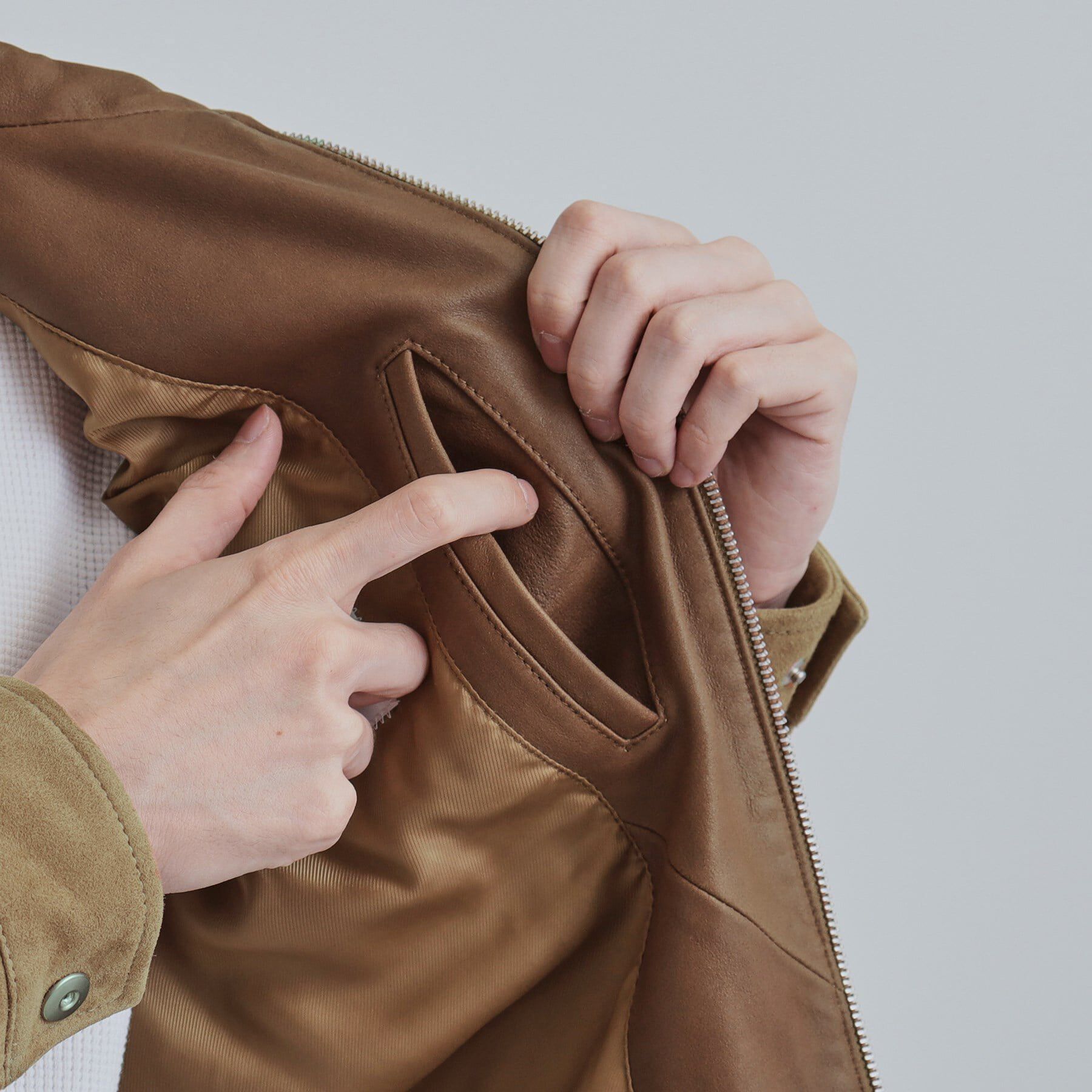 tk.TAKEO KIKUCHI「【本革】レザースポーツジャケット」|ブルゾン・スタジャン|