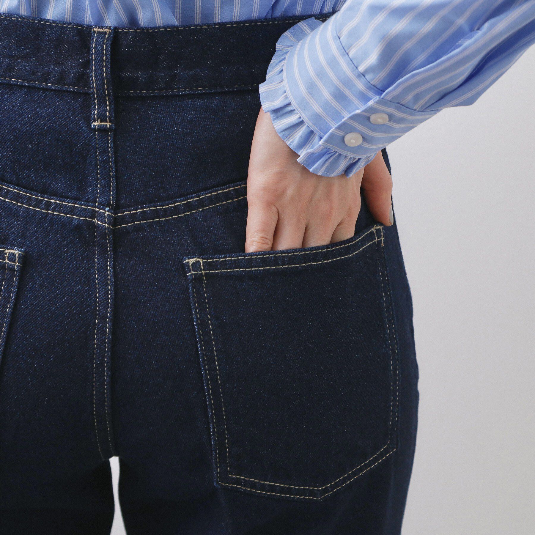 index「フレアデニムパンツ【洗濯機OK】」|デニム|