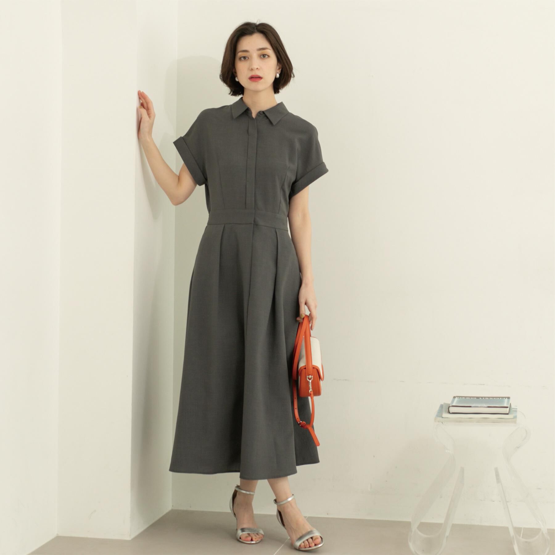 OPAQUE.CLIP「リネンライクシャツワンピース【洗濯機洗い可/吸水速乾/接触冷感】」|ワンピース|