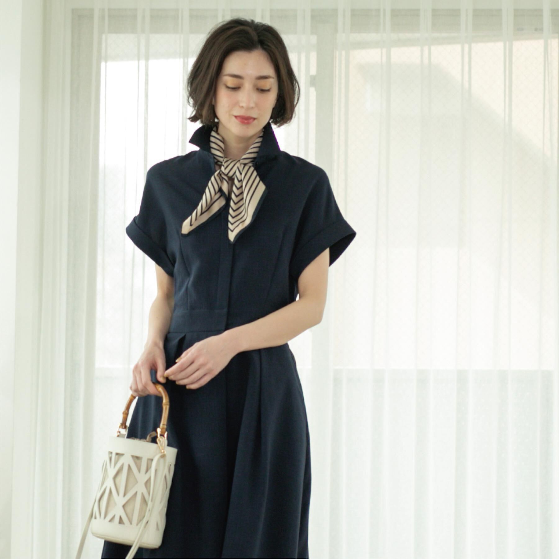 OPAQUE.CLIP「リネンライクシャツワンピース【洗濯機洗い可/吸水速乾/接触冷感】」|ワンピース|