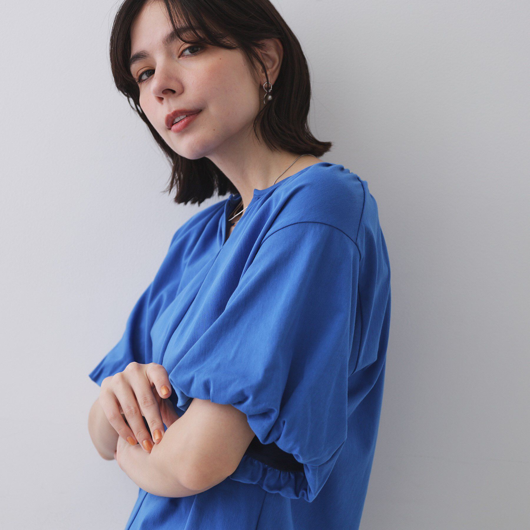 OPAQUE.CLIP「バルーンスリーブトップス/セットアップ対応【UVケア/接触冷感/洗濯機洗い可】」|Tシャツ・カットソー|