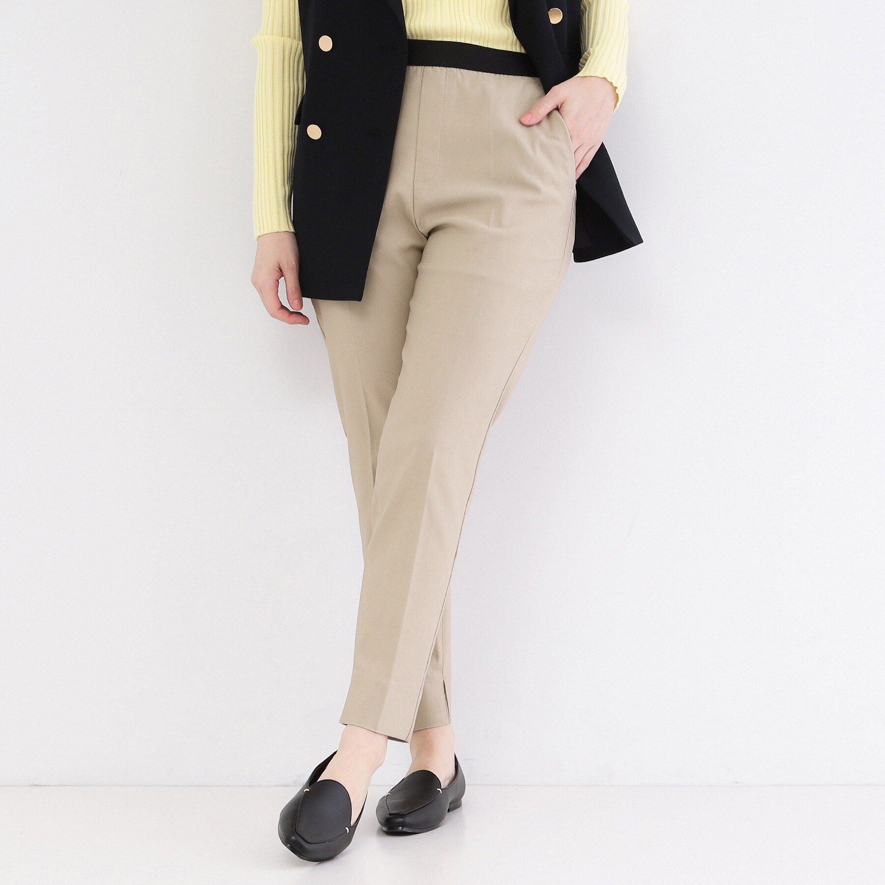 OPAQUE.CLIP「ハイストレッチイージースティックパンツ【洗濯機OK】」|その他|ベージュ(052)