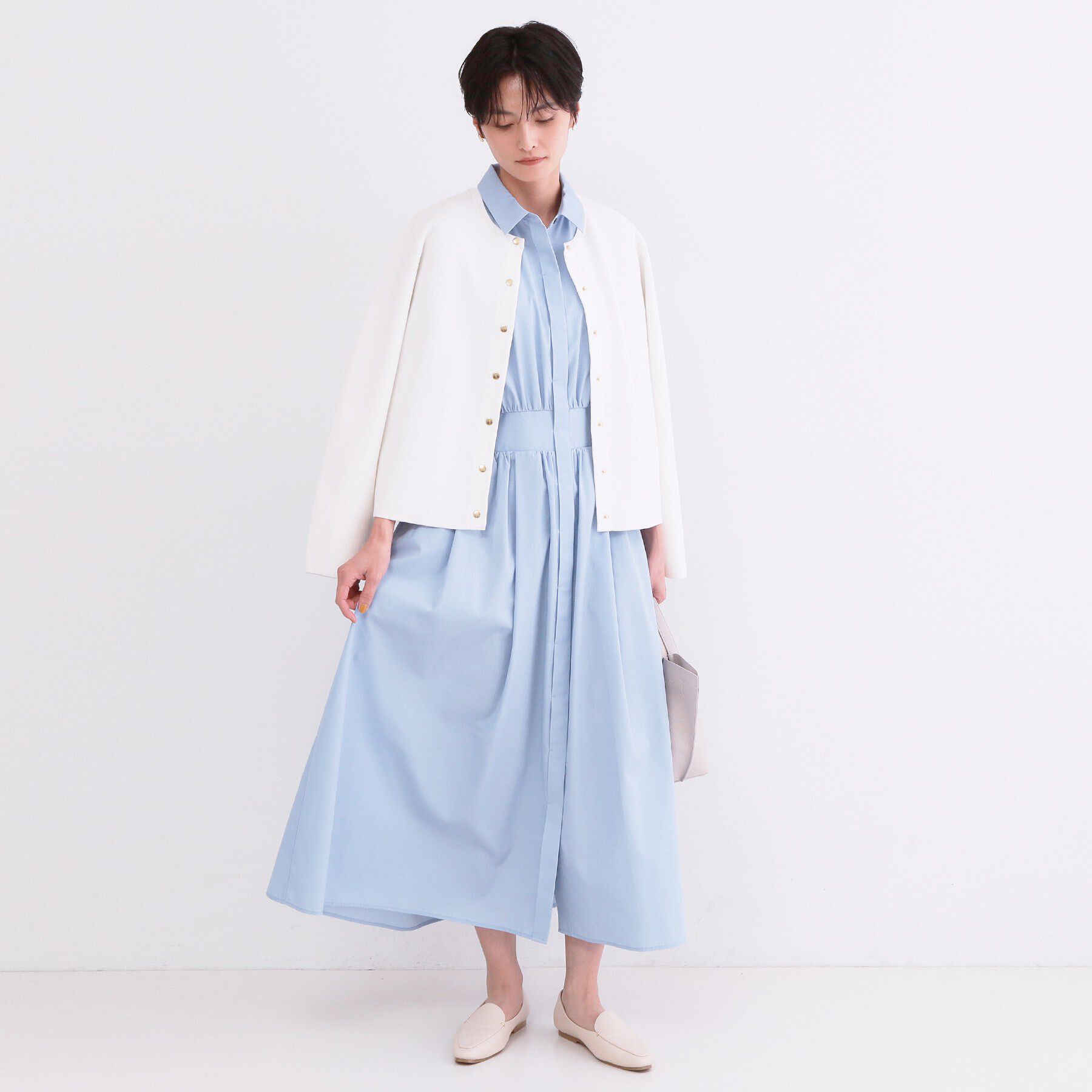 OPAQUE.CLIP「スナップボタンニットカーディガン【洗濯機OK/抗ピル】」|カーディガン|