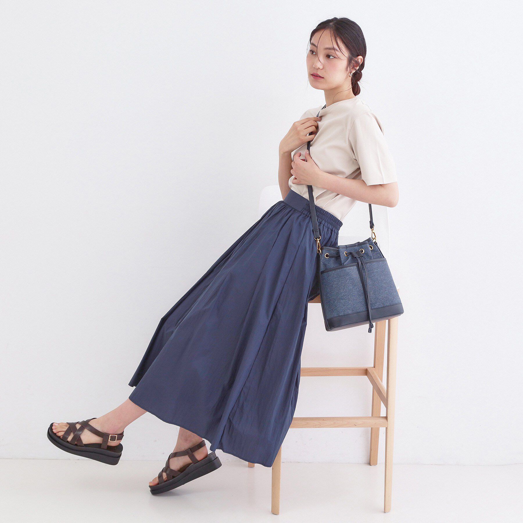 OPAQUE.CLIP「2WAY素材アソート巾着ショルダーバッグ」|ショルダー・メッセンジャー|