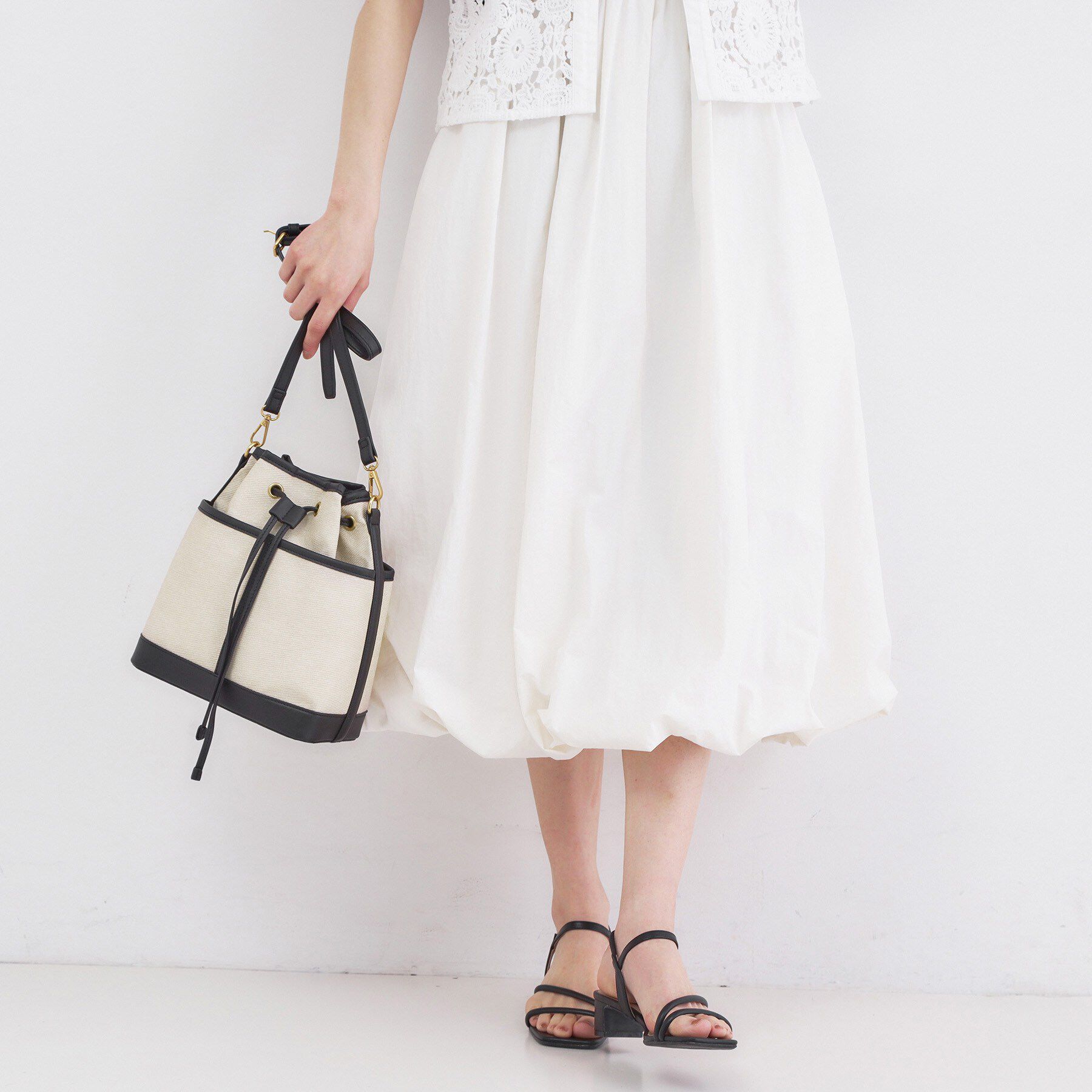 OPAQUE.CLIP「2WAY素材アソート巾着ショルダーバッグ」|ショルダー・メッセンジャー|