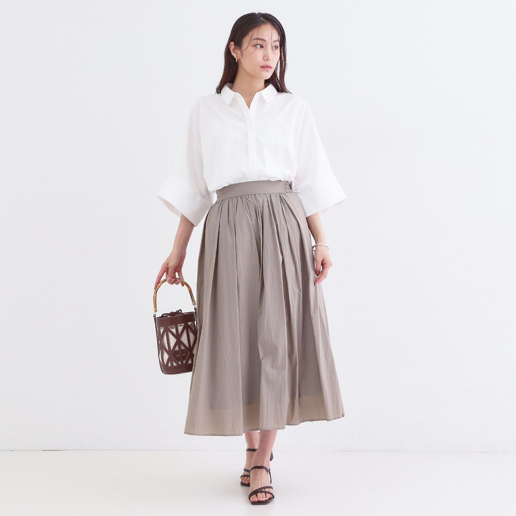 OPAQUE.CLIP「ハーフスリーブシャツ【洗濯機OK/防シワ加工】」|シャツ・ブラウス|