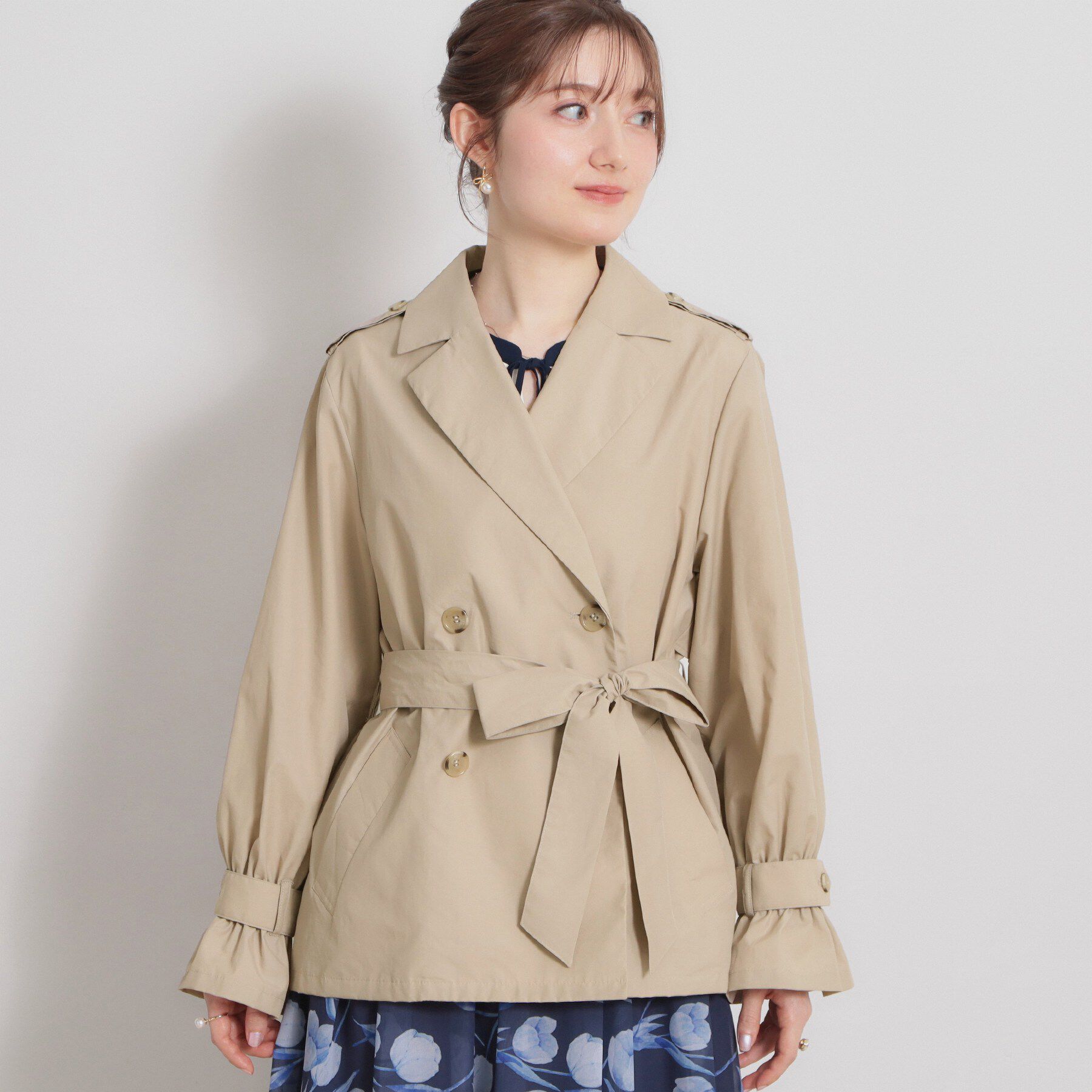 Couture broach「【撥水・洗える】ハーフ トレンチコート」|トレンチコート|