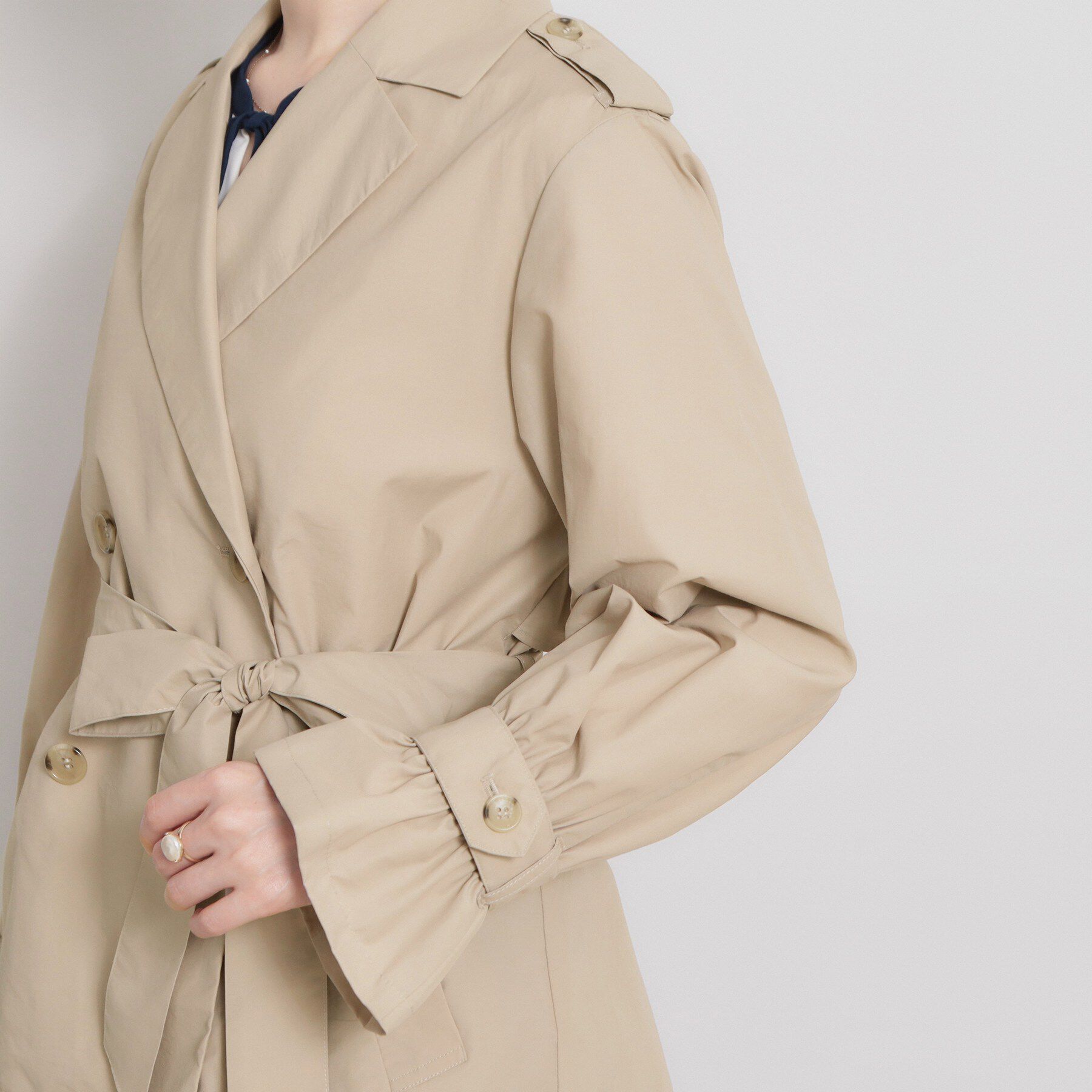 Couture broach「【撥水・洗える】ハーフ トレンチコート」|トレンチコート|