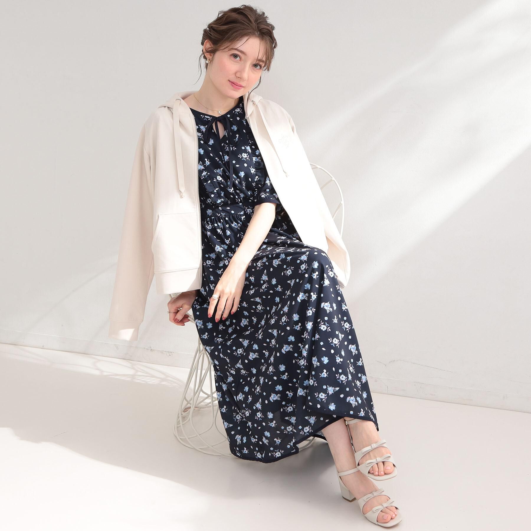 Couture broach「【着映え】水彩フラワーワンピース」|ワンピース|