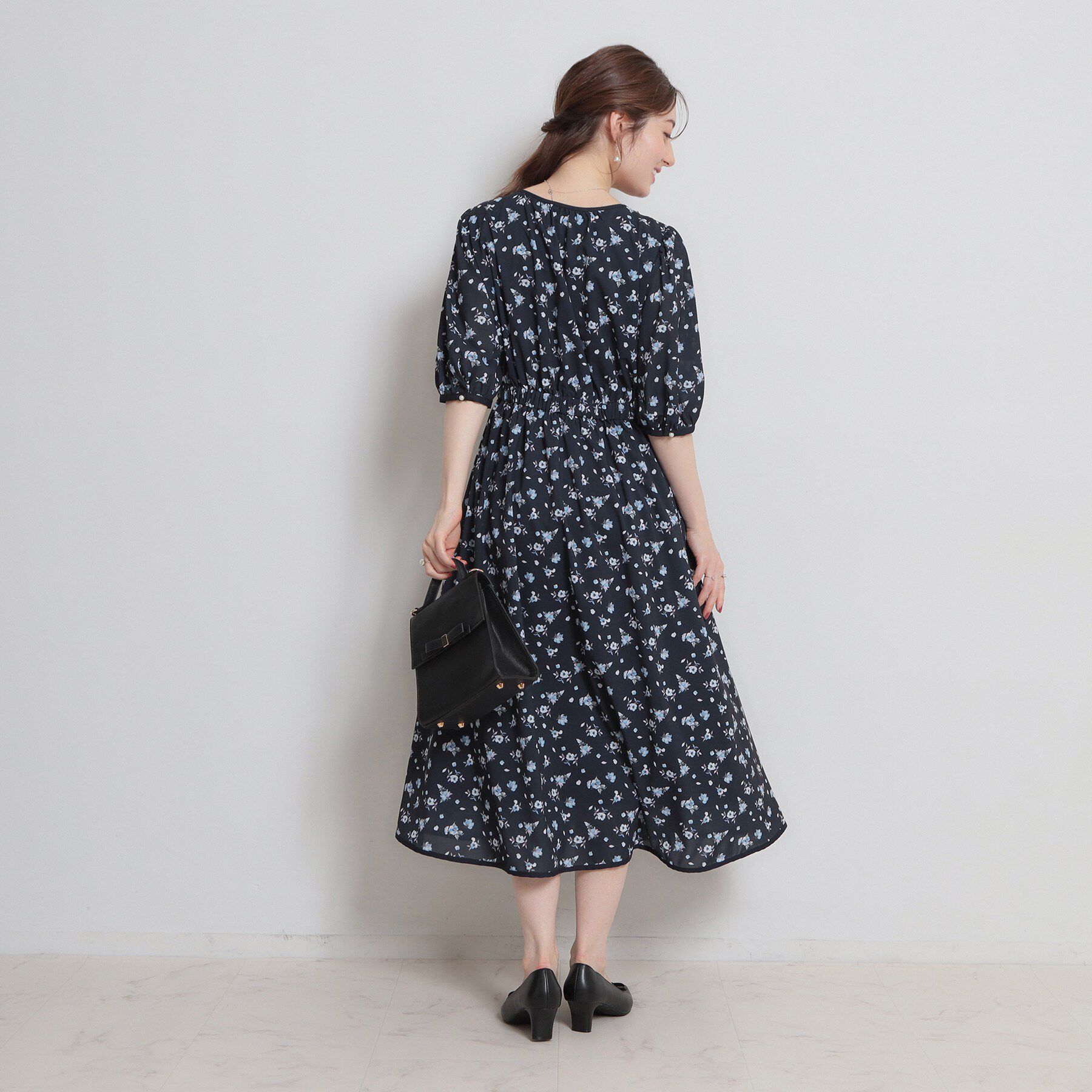 Couture broach「【着映え】水彩フラワーワンピース」|ワンピース|