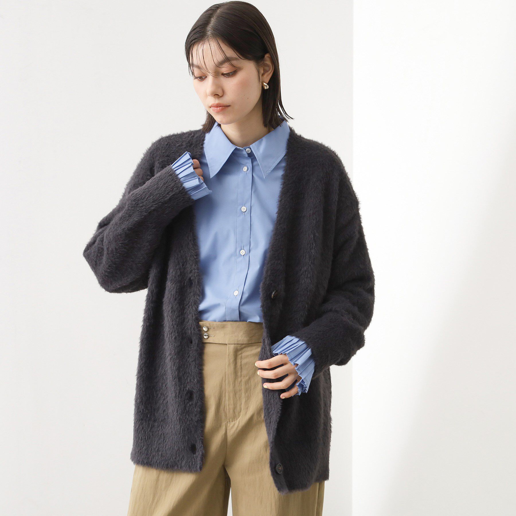 THE SHOP TK「【ふわふわあったか】フェザーカーディガン」|カーディガン|スミクロ(018)