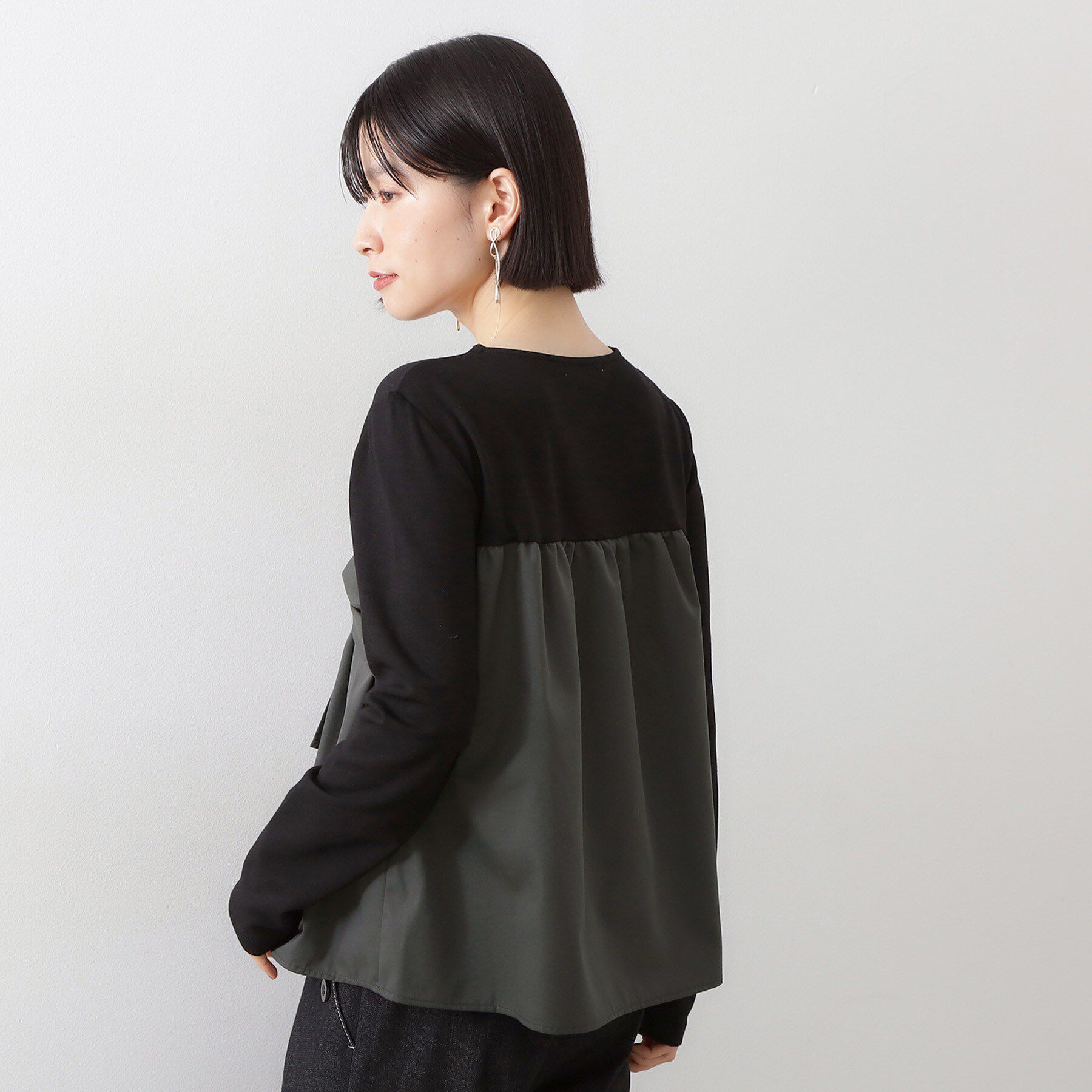 THE SHOP TK「布帛切替カットソー」|Tシャツ・カットソー|