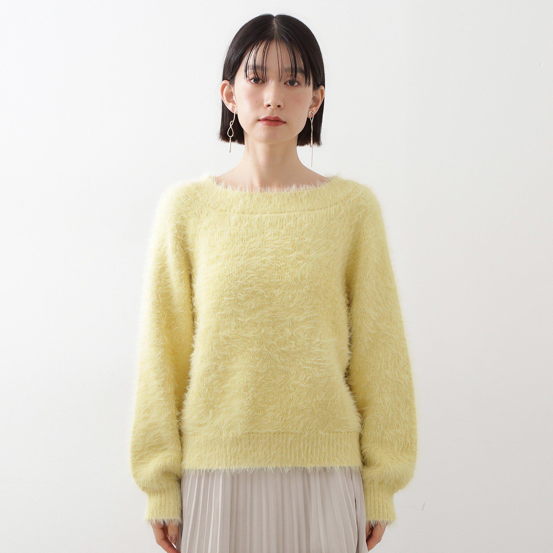 THE SHOP TK「着るたびときめく ふんわりフェザーシャギーニット」|ニット・セーター|