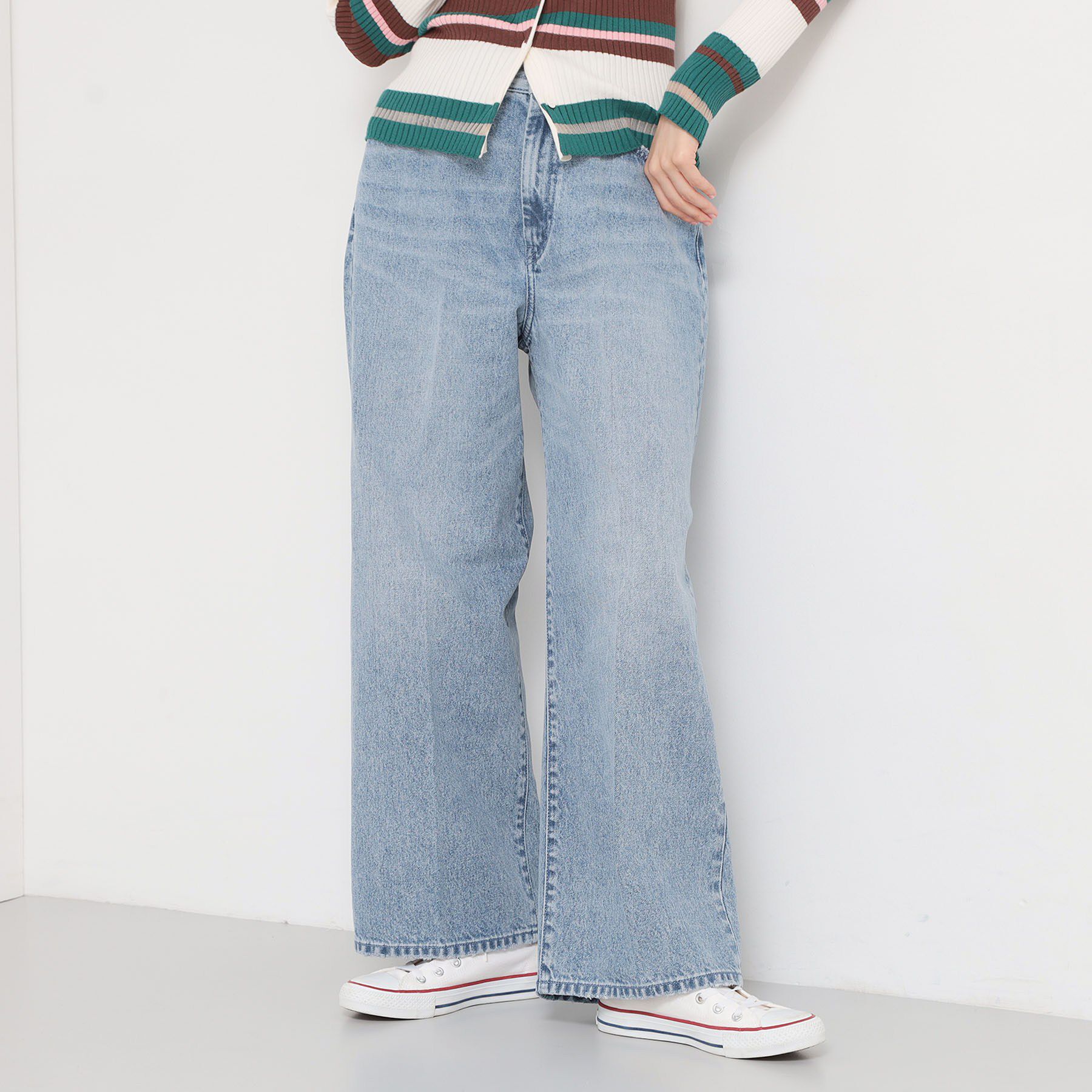 THE SHOP TK「AIBO DENIM ワイド」|デニム|ブルー(091)