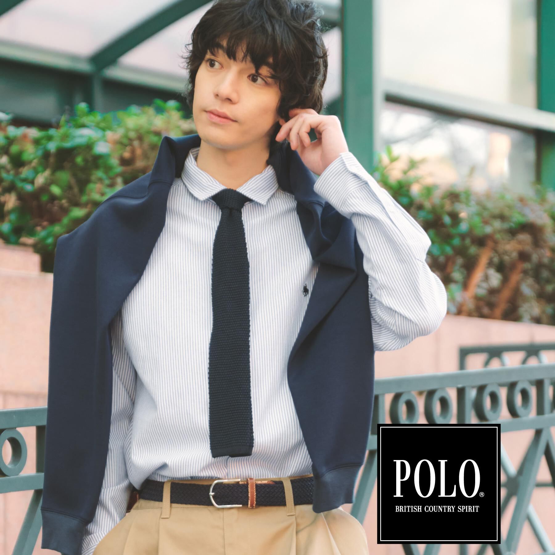 THE SHOP TK「【POLO BCS 別注】 アソート長袖シャツ ストライプ／グレー／デニム」|シャツ・ブラウス|